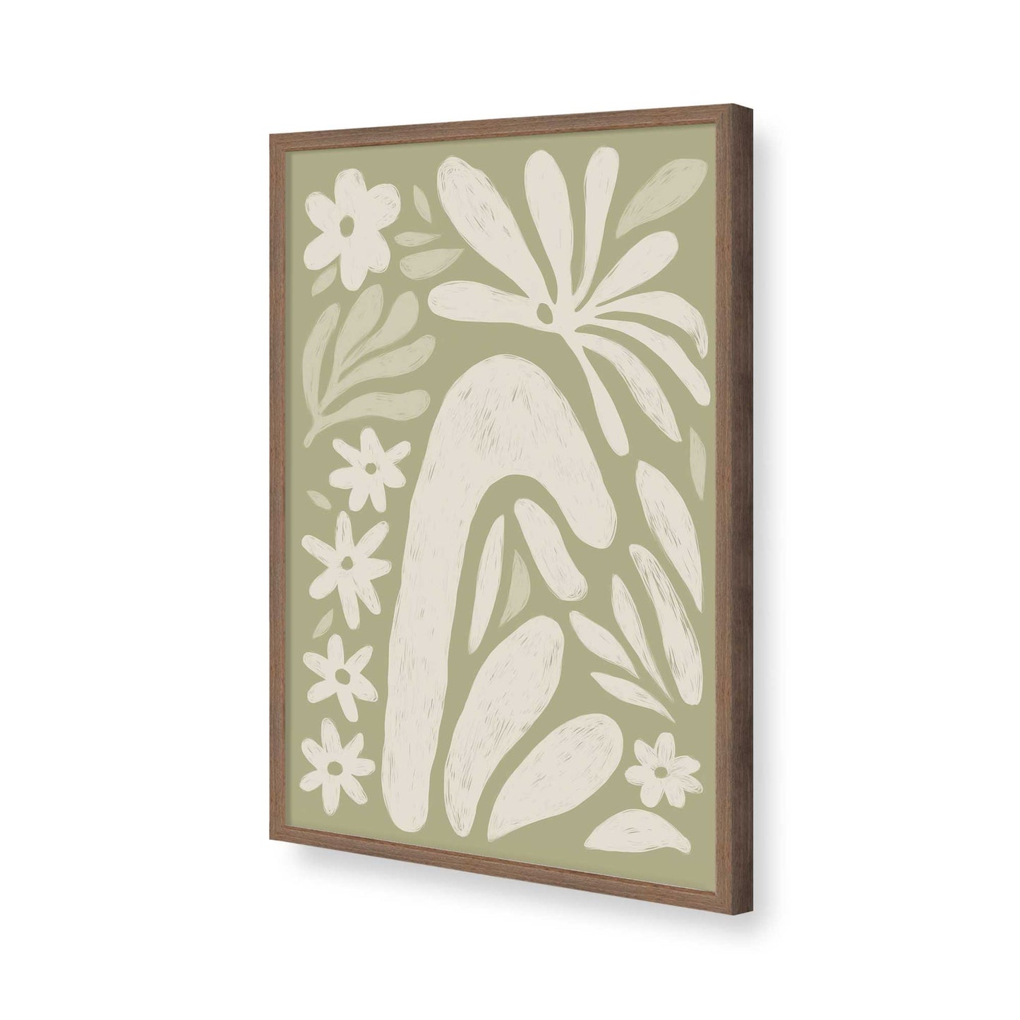 [Color:Walnut], Picture of art in a Walnut frame of the corner
