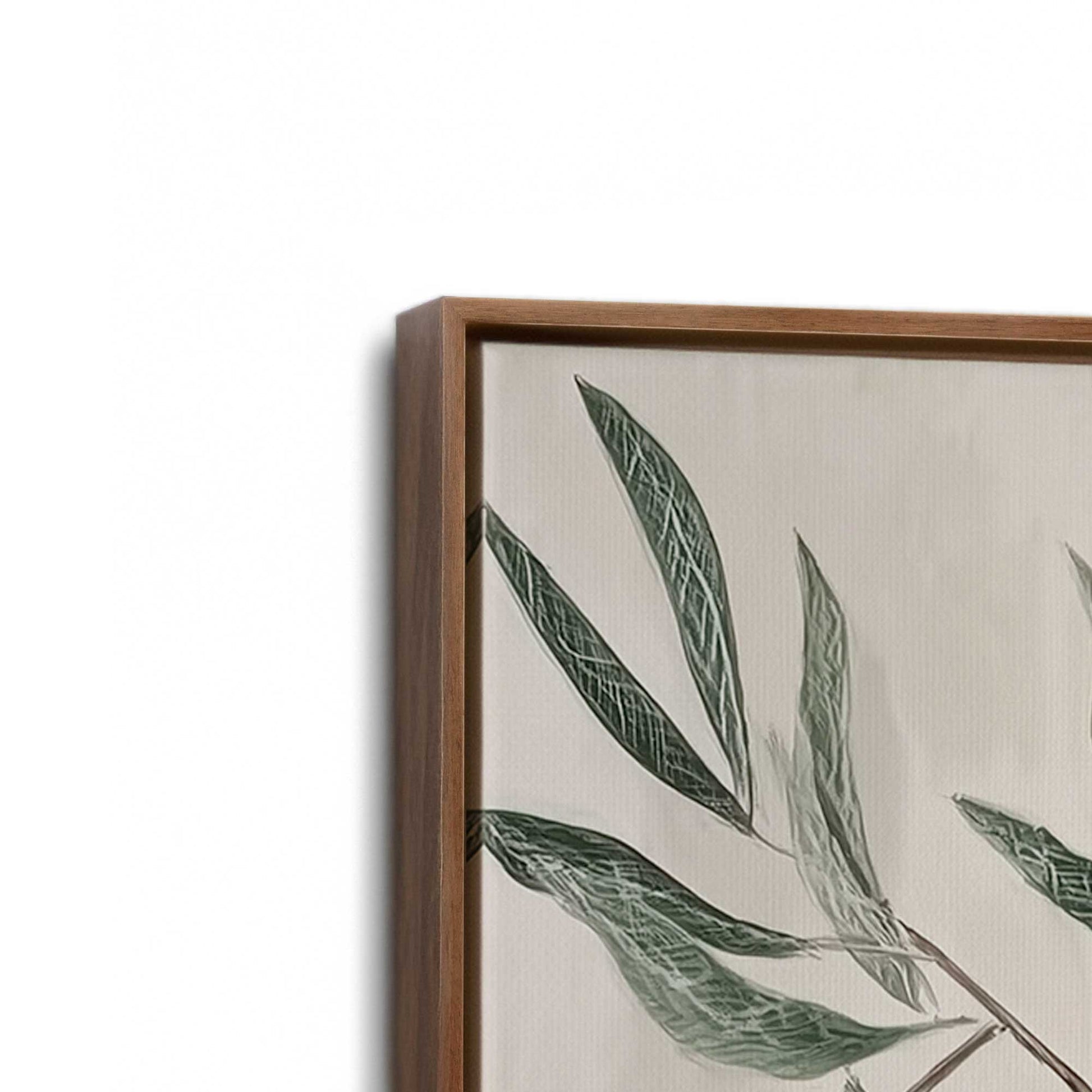 [Color:Walnut], Picture of art in a Walnut frame at an angle
