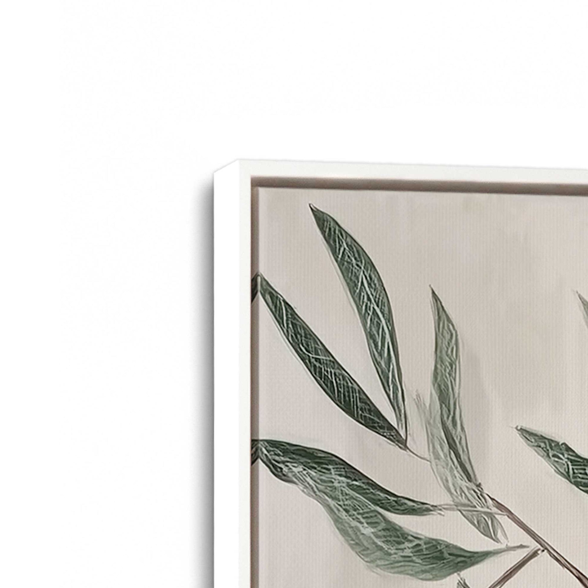 [Color:Opaque White], Picture of art in a White frame at an angle