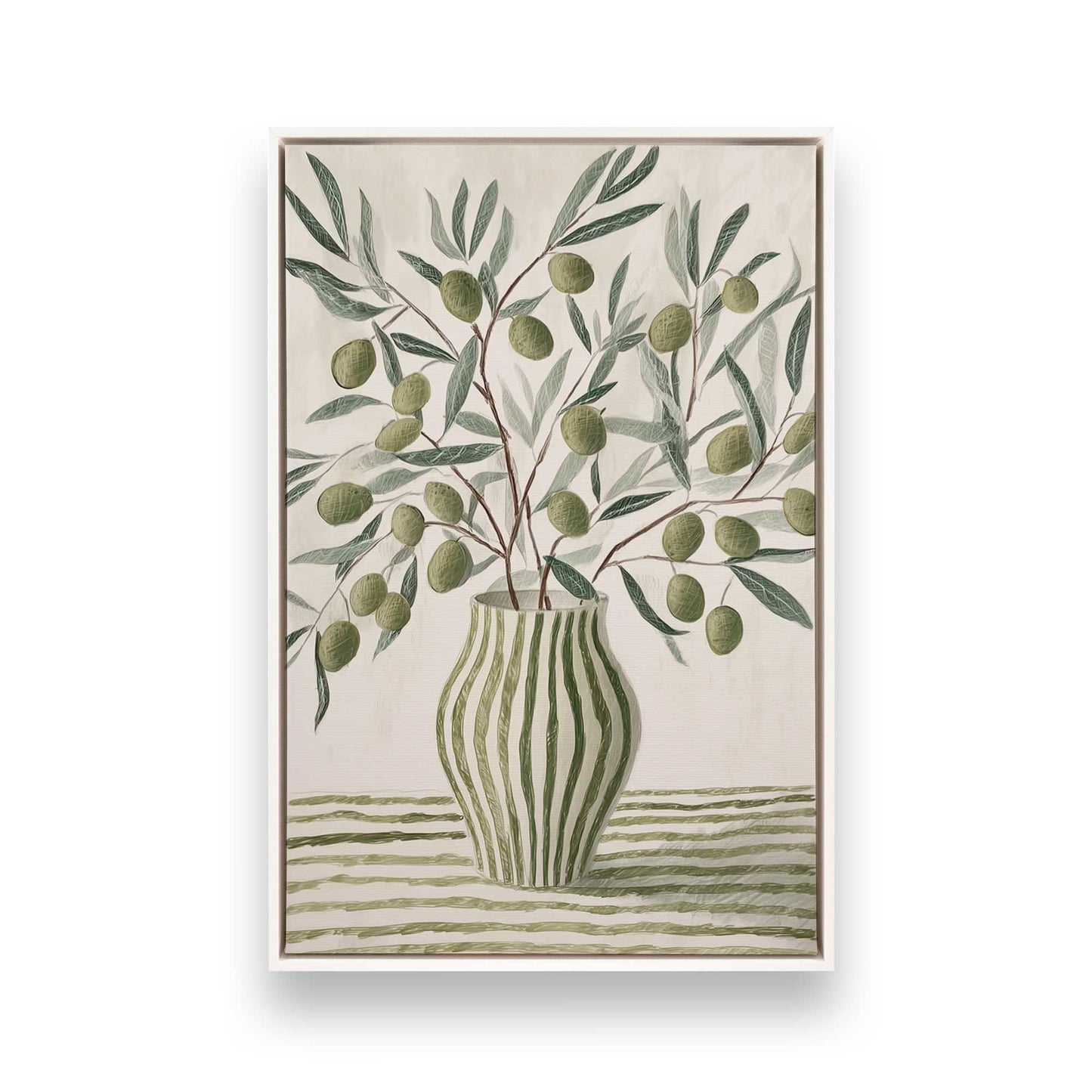 [Color:Opaque White], Picture of art in a White frame