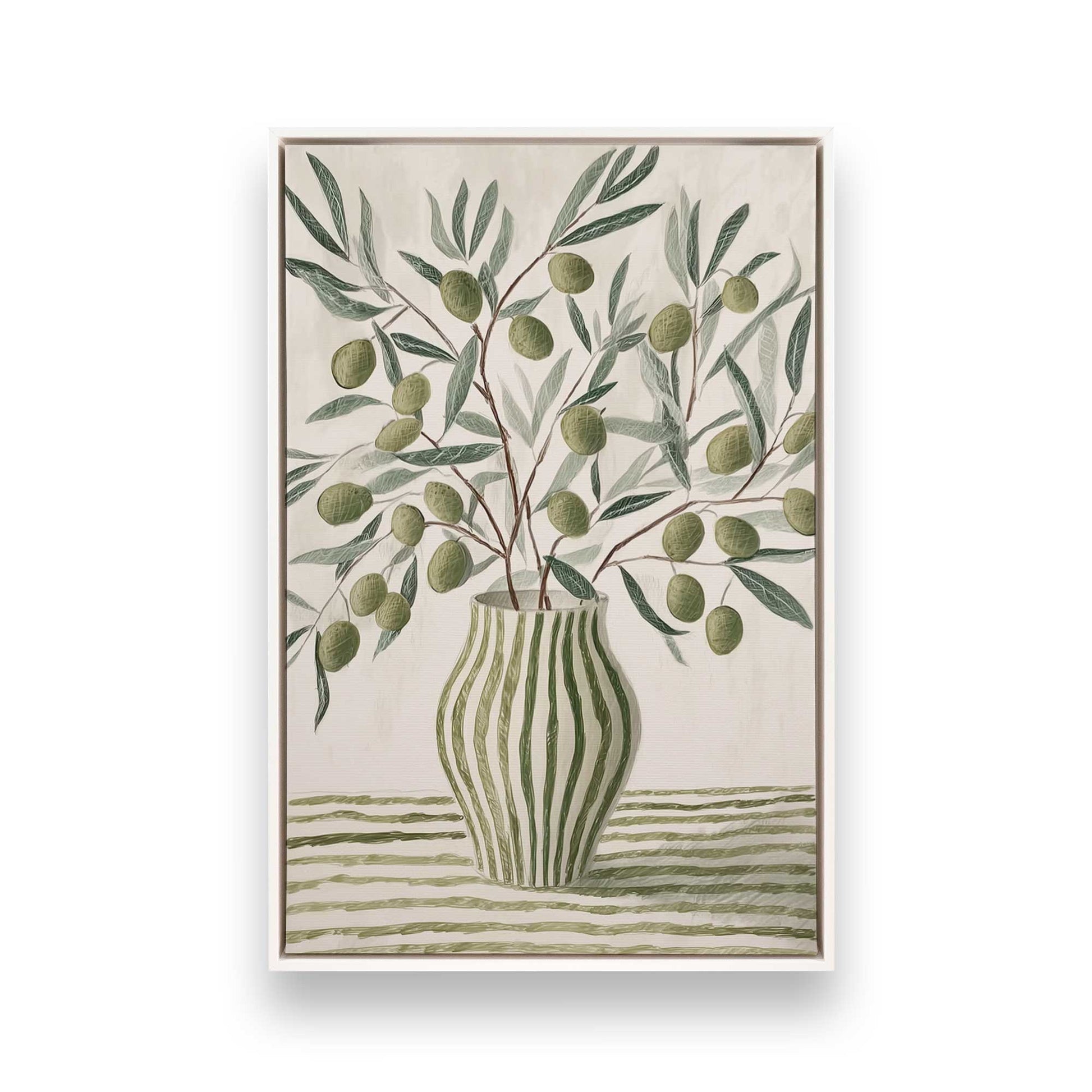[Color:Opaque White], Picture of art in a White frame