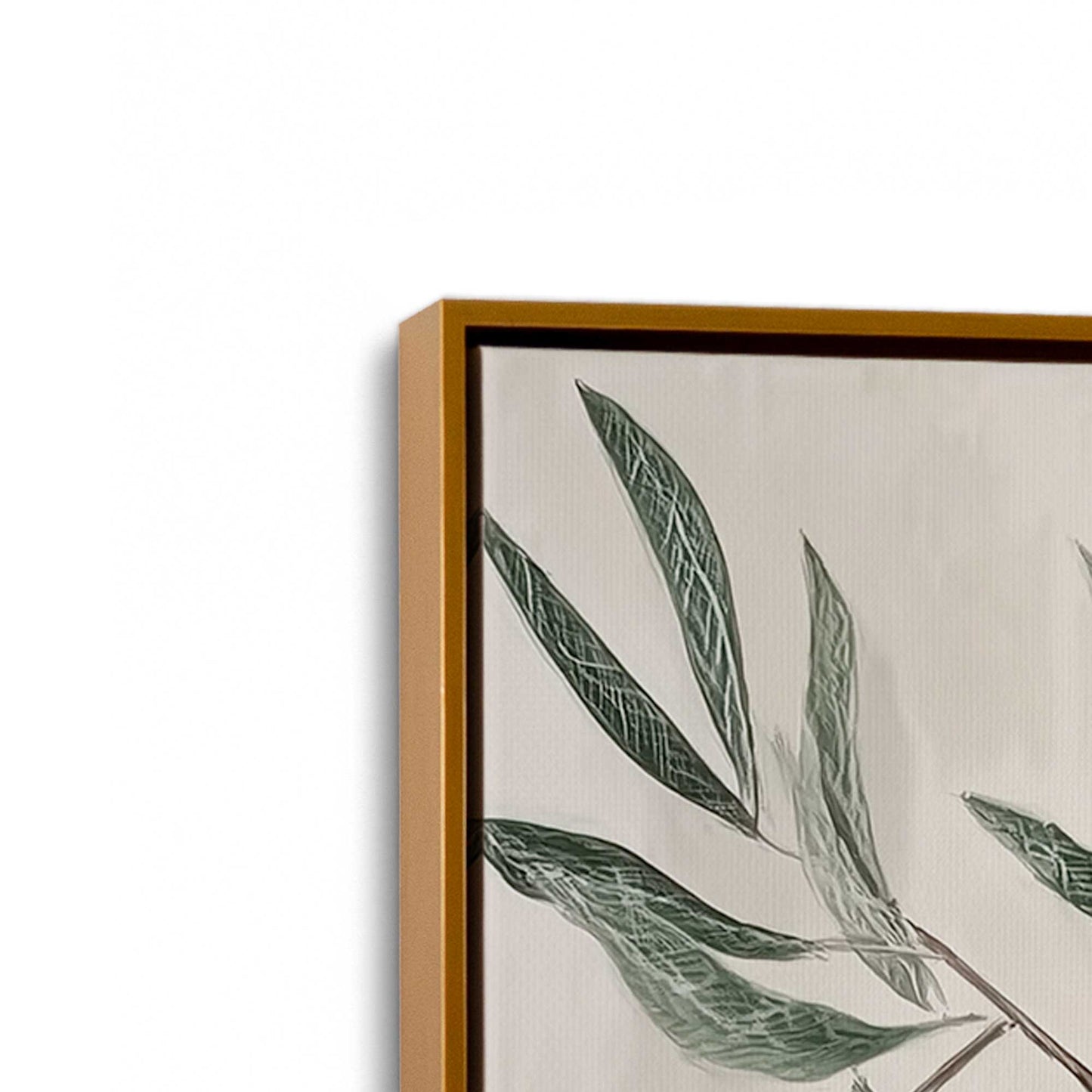 [Color:Polished Gold], Picture of art in a Polished Gold frame at an angle