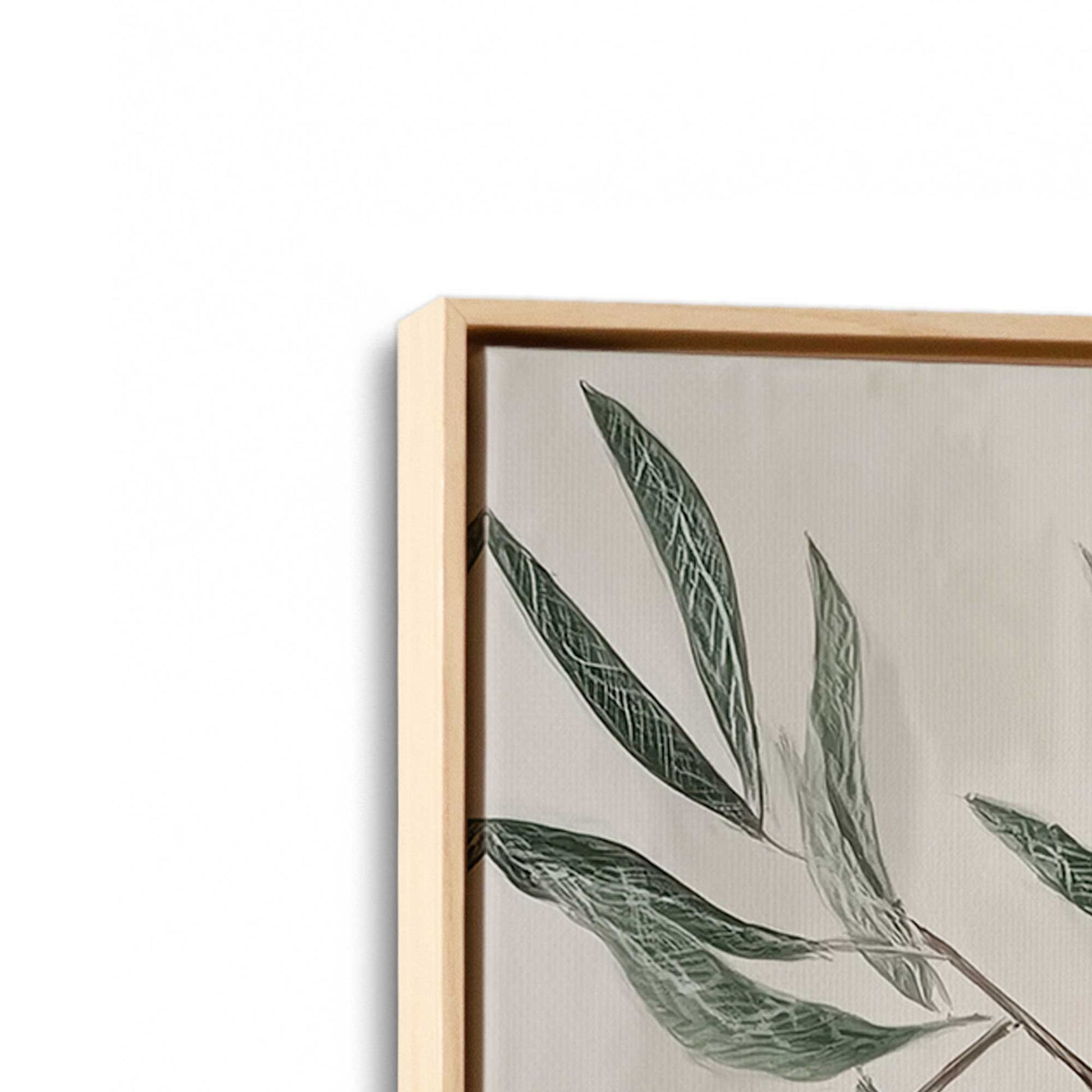 [Color:American Maple], Picture of art in a American Maple frame at an angle