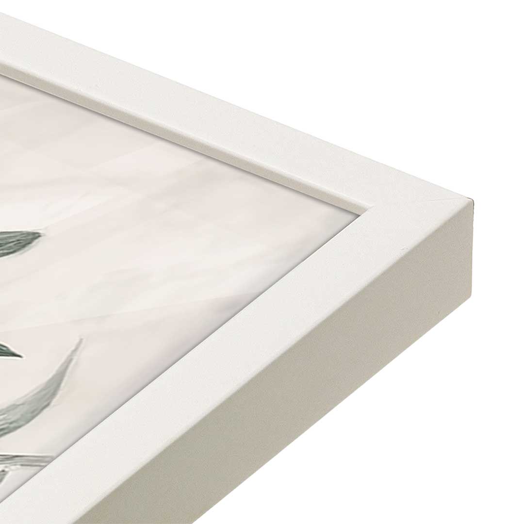[Color:Opaque White], Picture of art in a Opaque White frame at an angle