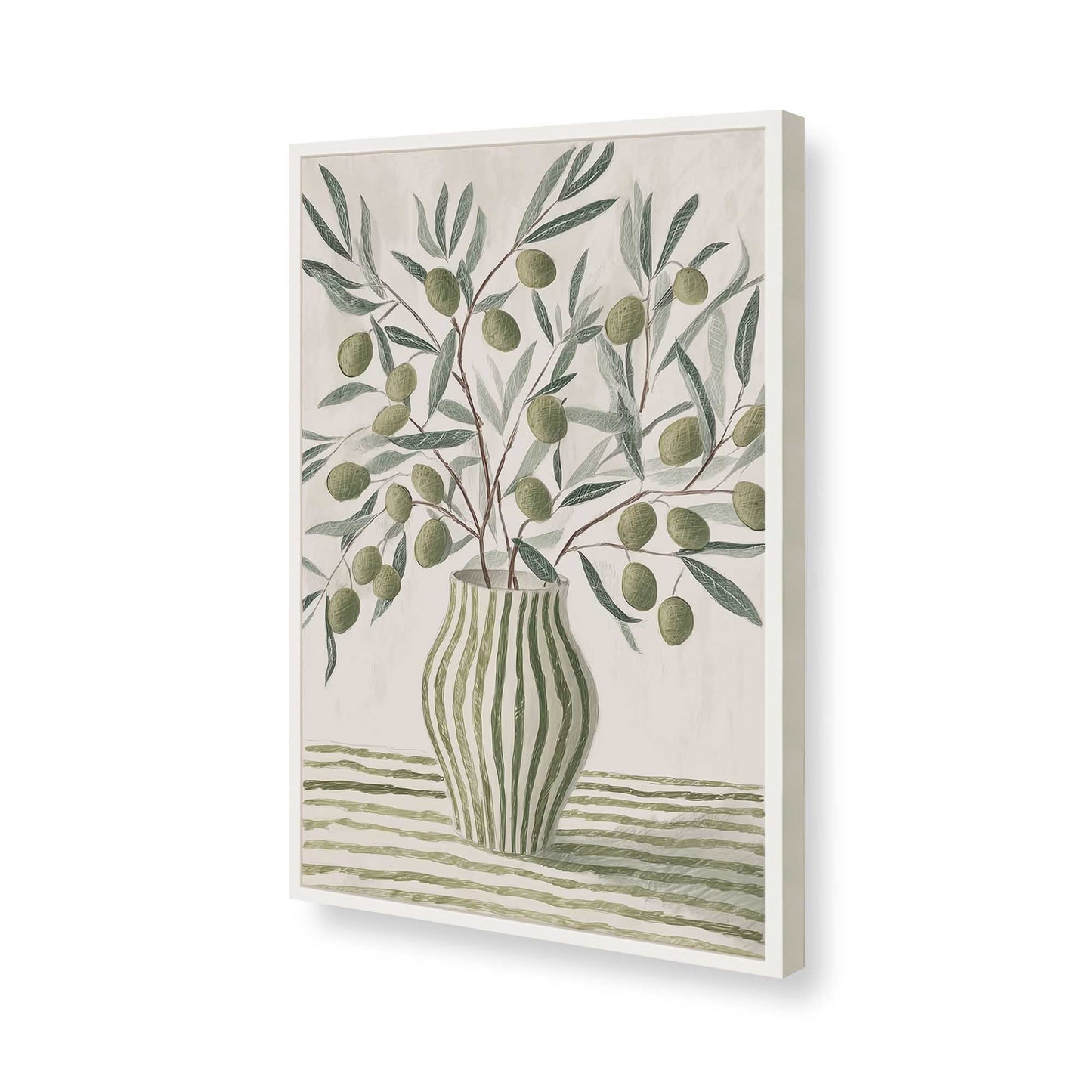 [Color:Opaque White], Picture of art in a Opaque White frame of the corner