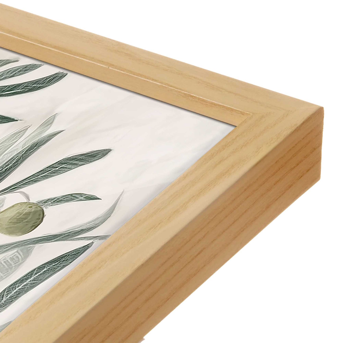 [Color:American Maple], Picture of art in a American Maple frame at an angle