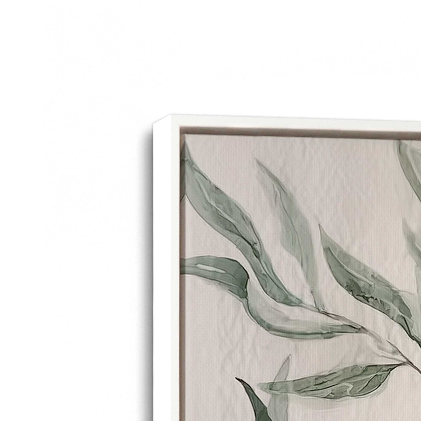 [Color:Opaque White], Picture of art in a White frame at an angle