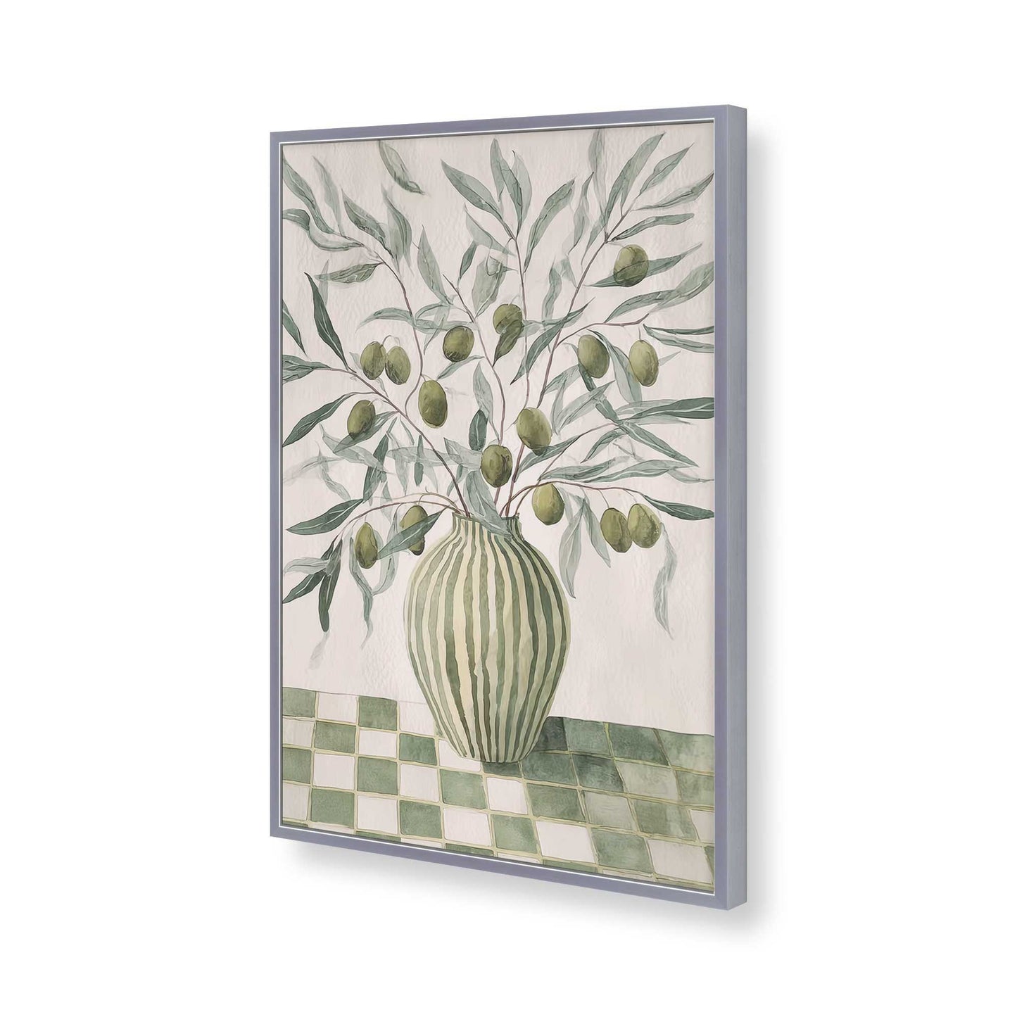 [Color:Polished Chrome], Picture of art in a Polished Chrome frame of the corner