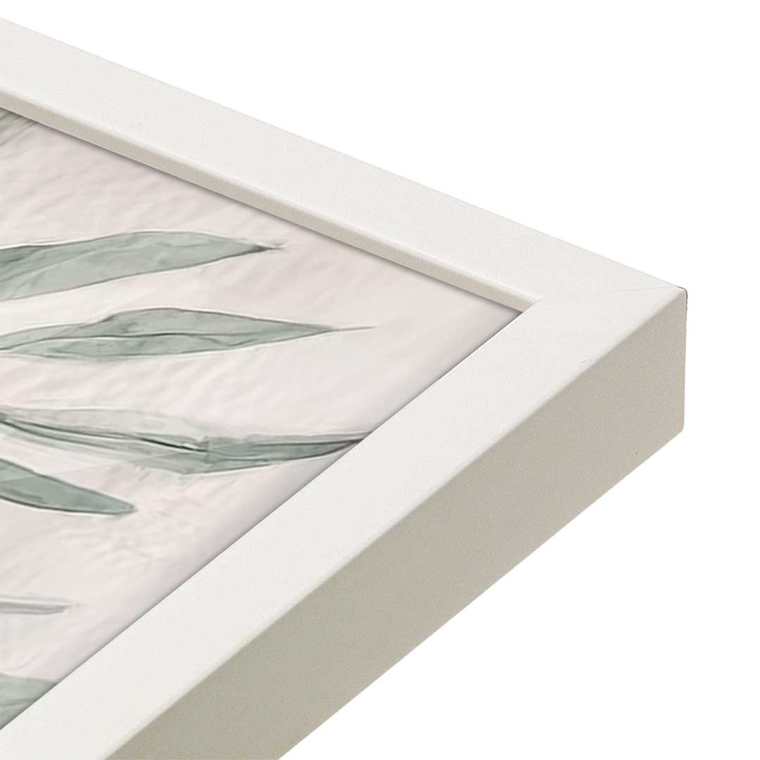 [Color:Opaque White], Picture of art in a Opaque White frame at an angle