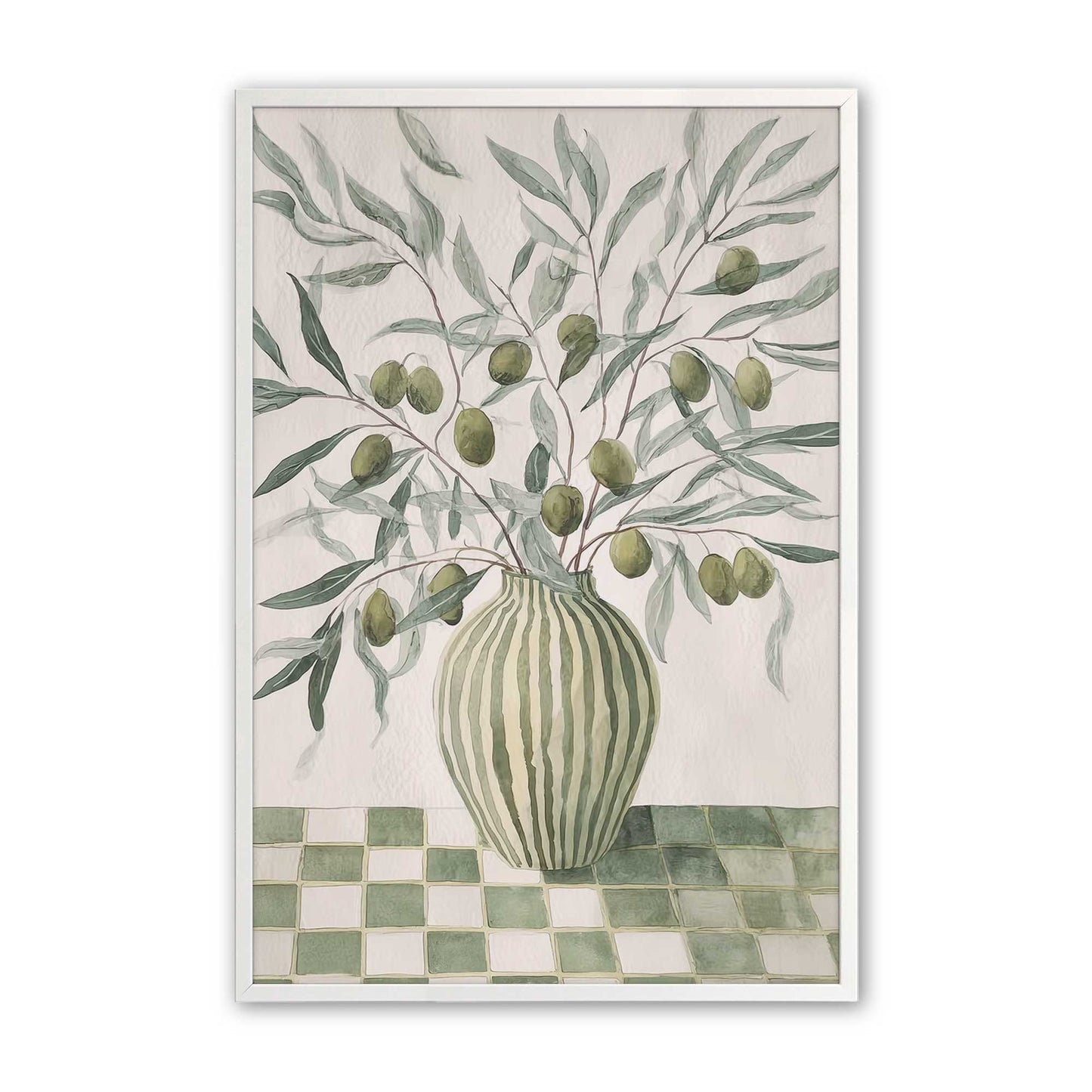 [Color:Opaque White], Picture of art in a Opaque White frame
