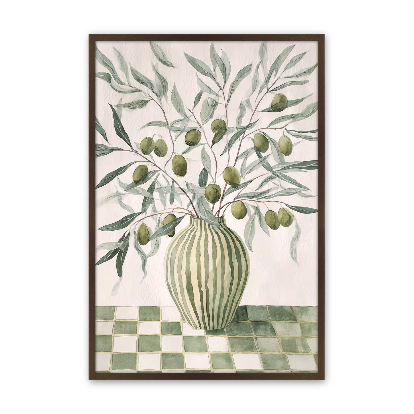 [Color:Brown], Picture of art in a Brown frame
