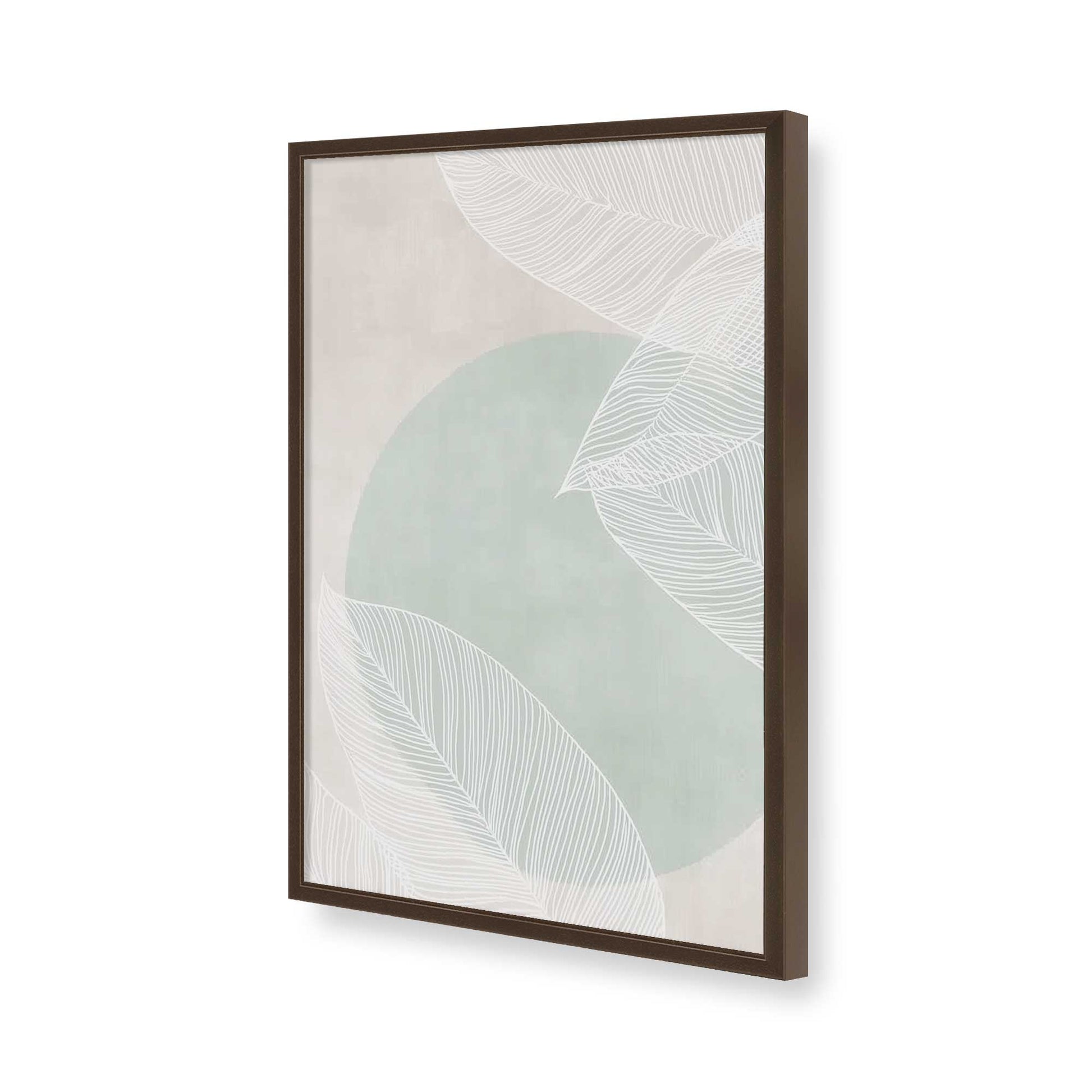 [Color:Brown], Picture of art in a Brown frame of the corner