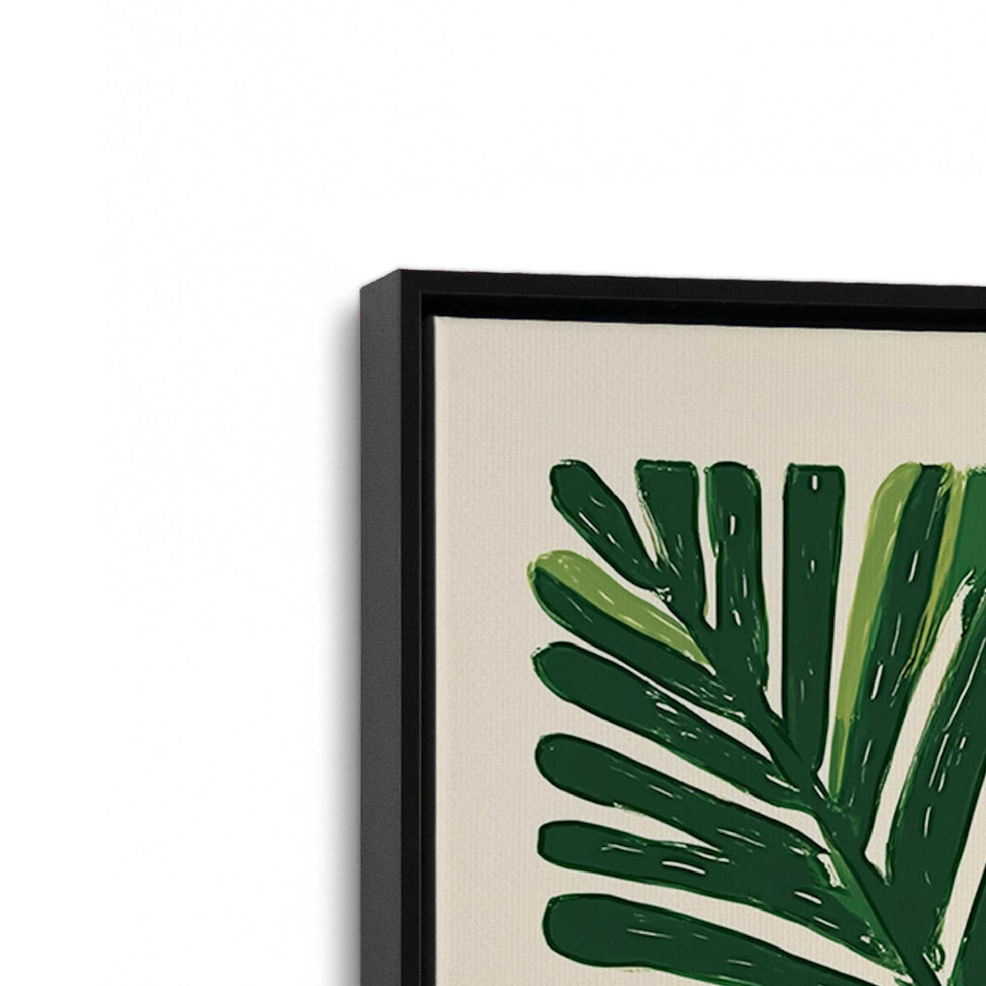 [Color:Satin Black], Picture of art in a Satin Black frame at an angle