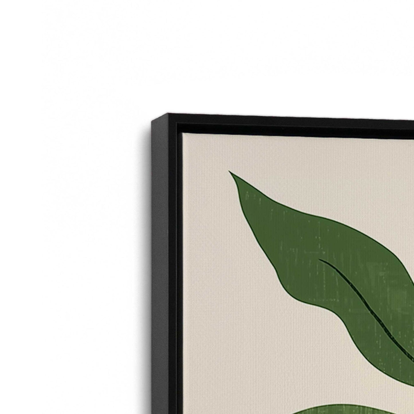 [Color:Satin Black], Picture of art in a Satin Black frame at an angle