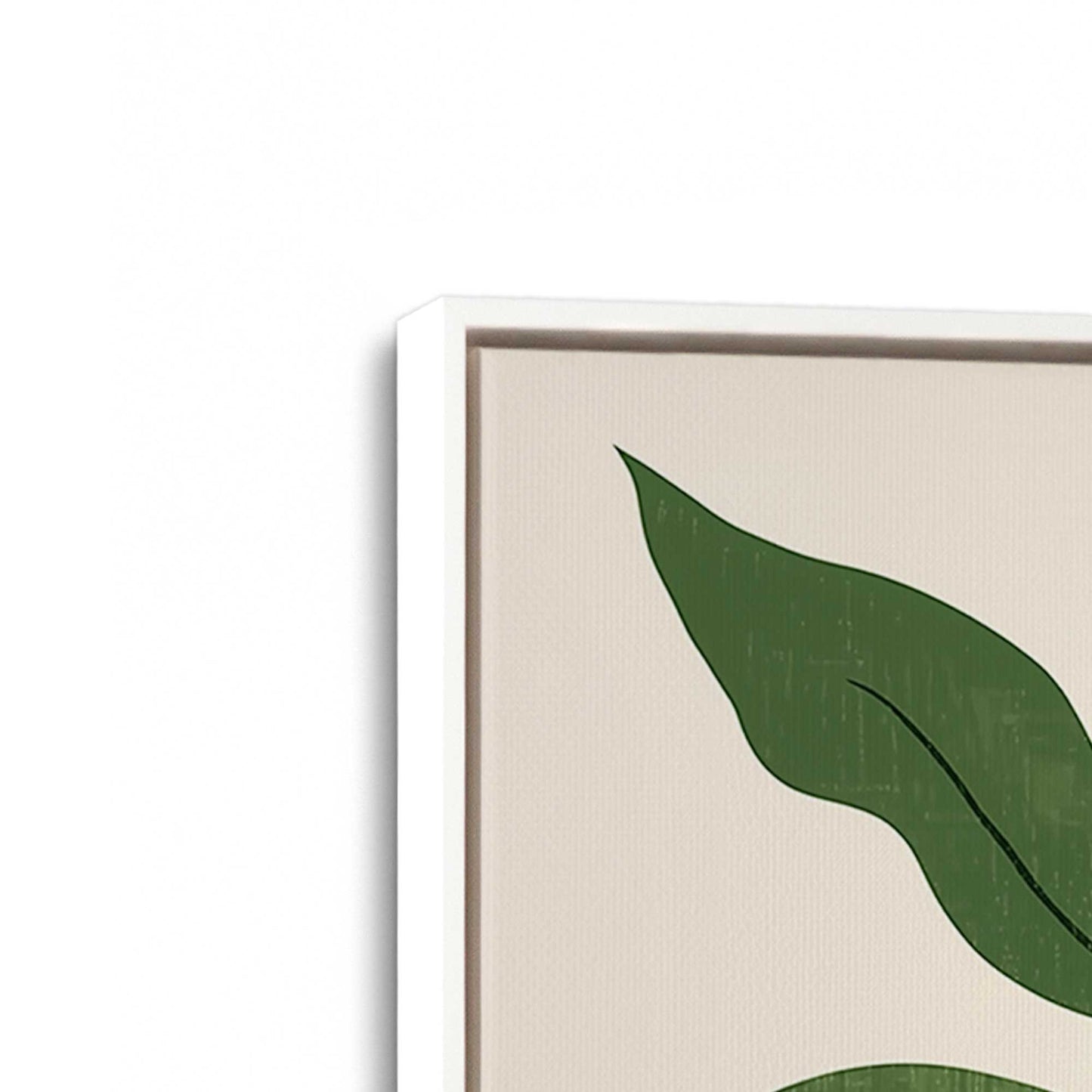 [Color:Opaque White], Picture of art in a White frame at an angle