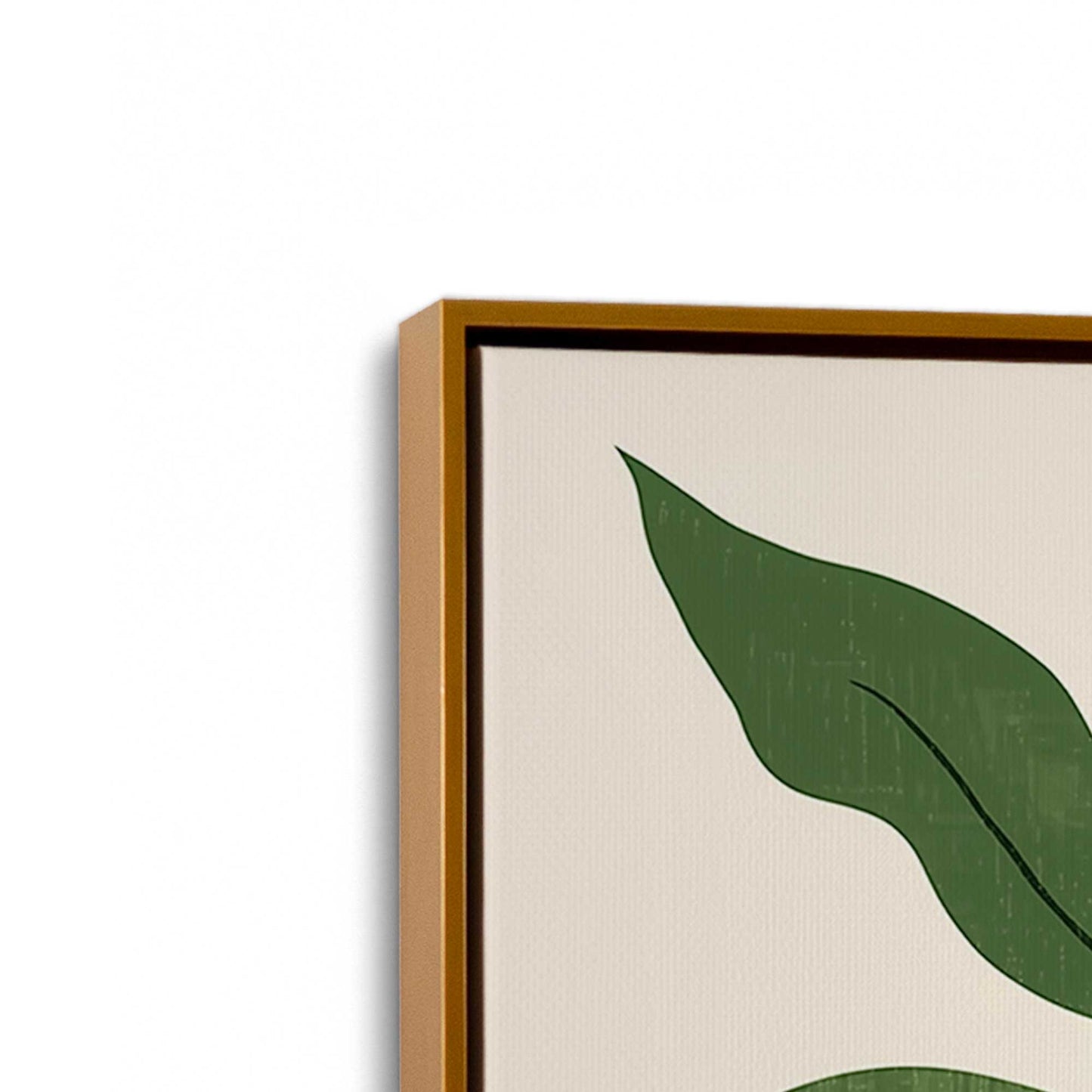 [Color:Polished Gold], Picture of art in a Polished Gold frame at an angle