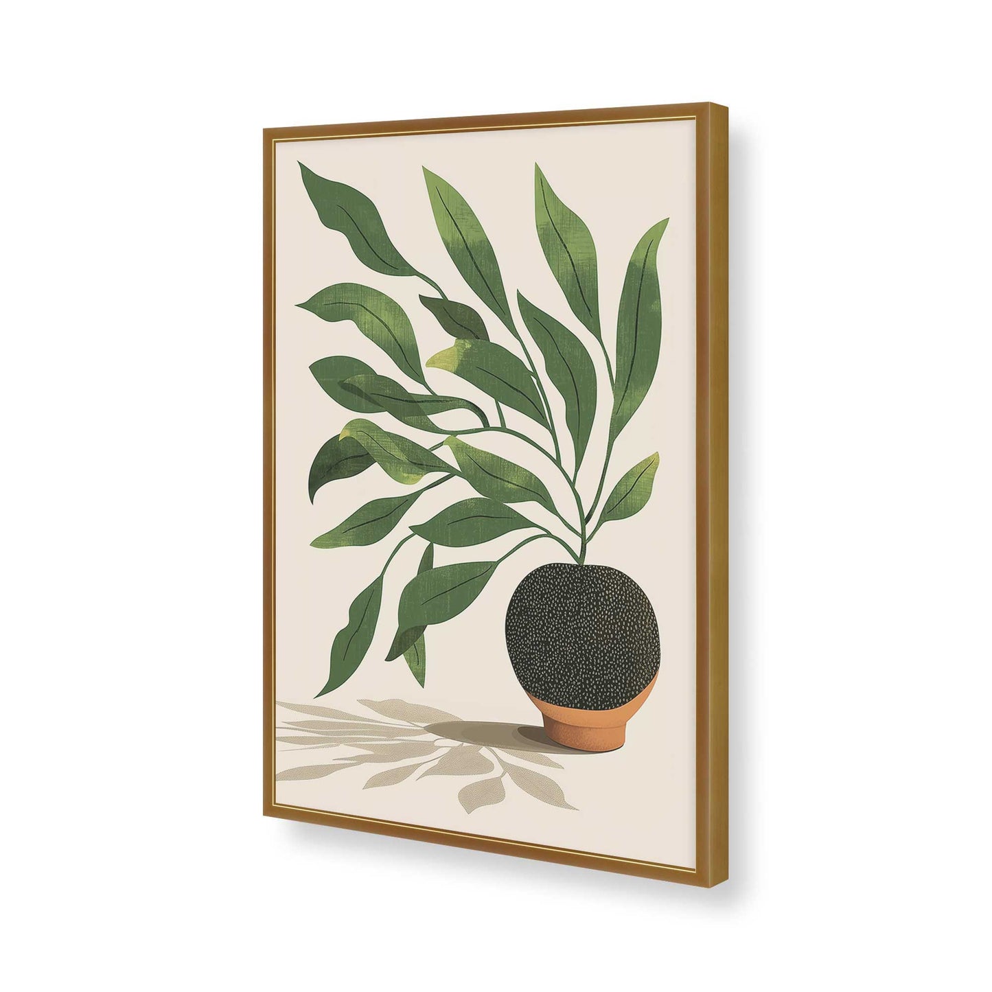 [Color:Polished Gold], Picture of art in a Polished Gold frame of the corner