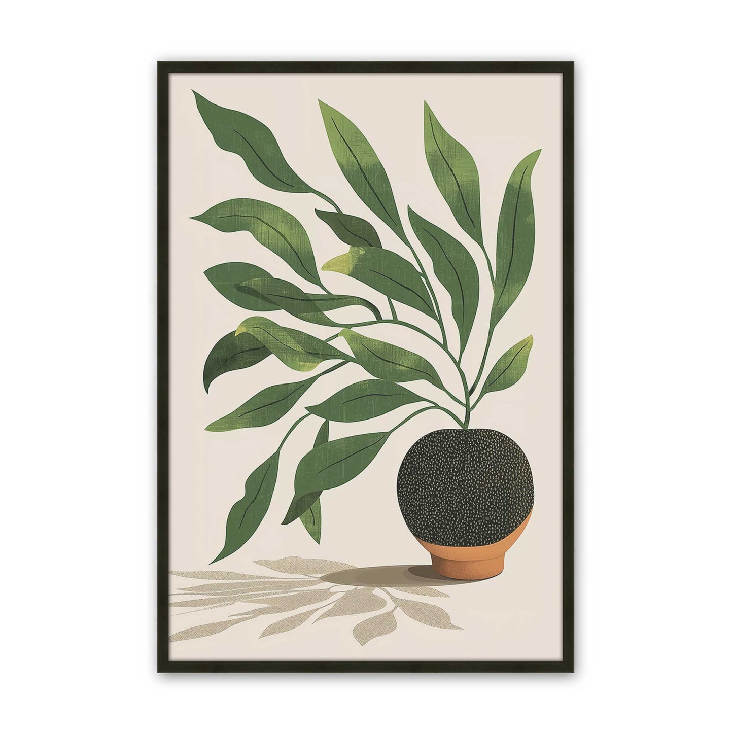 [Color:Satin Black], Picture of art in a Satin Black frame