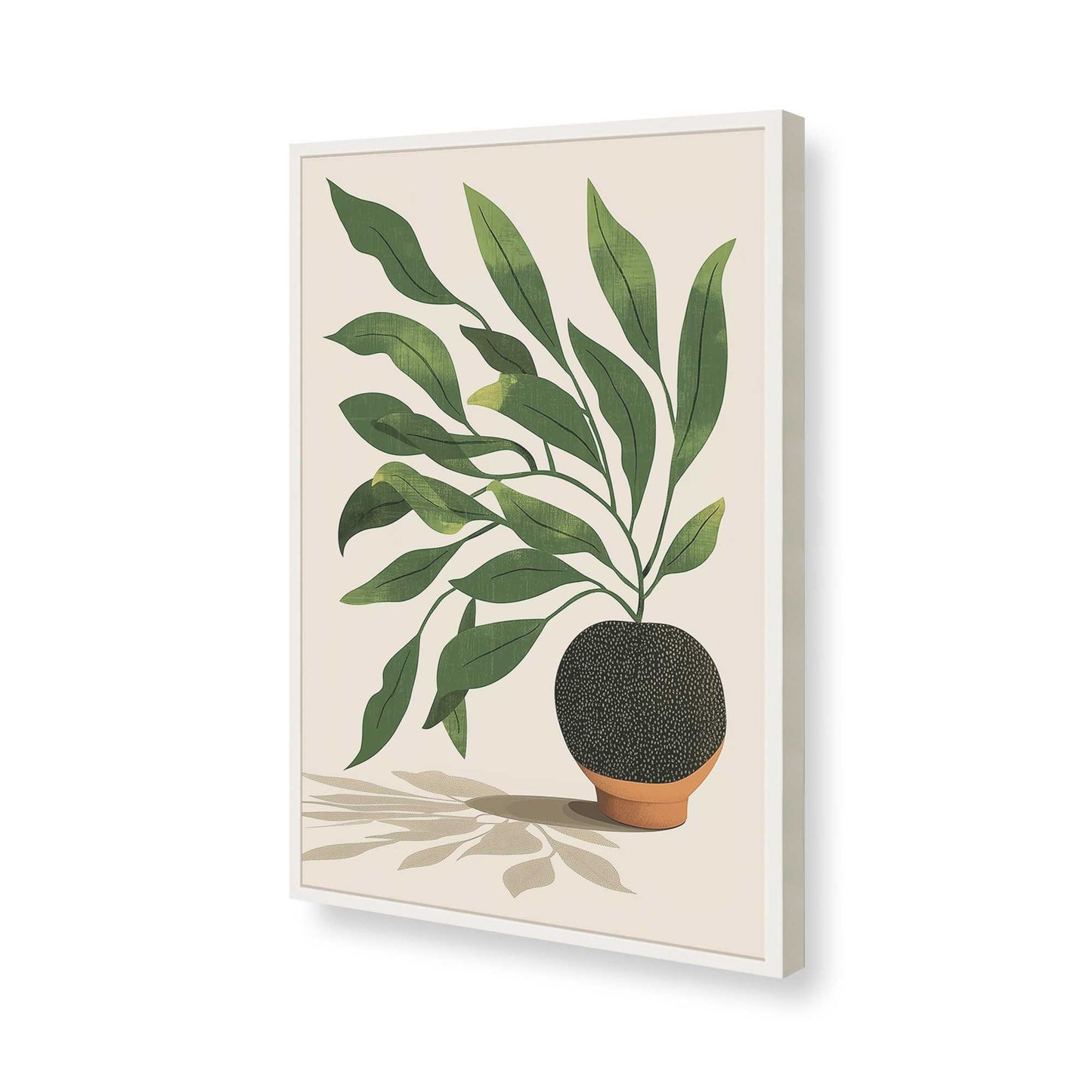 [Color:Opaque White], Picture of art in a Opaque White frame of the corner