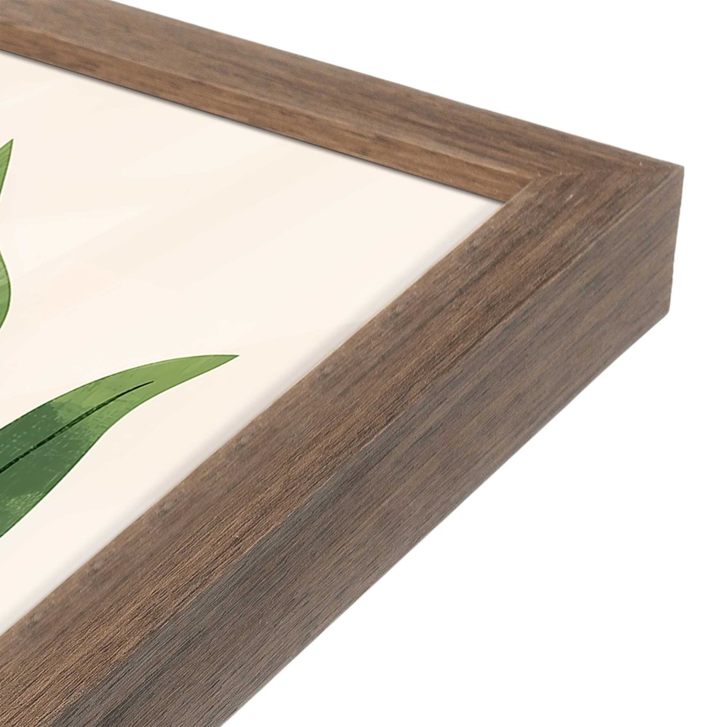 [Color:Walnut], Picture of art in a Walnut frame at an angle