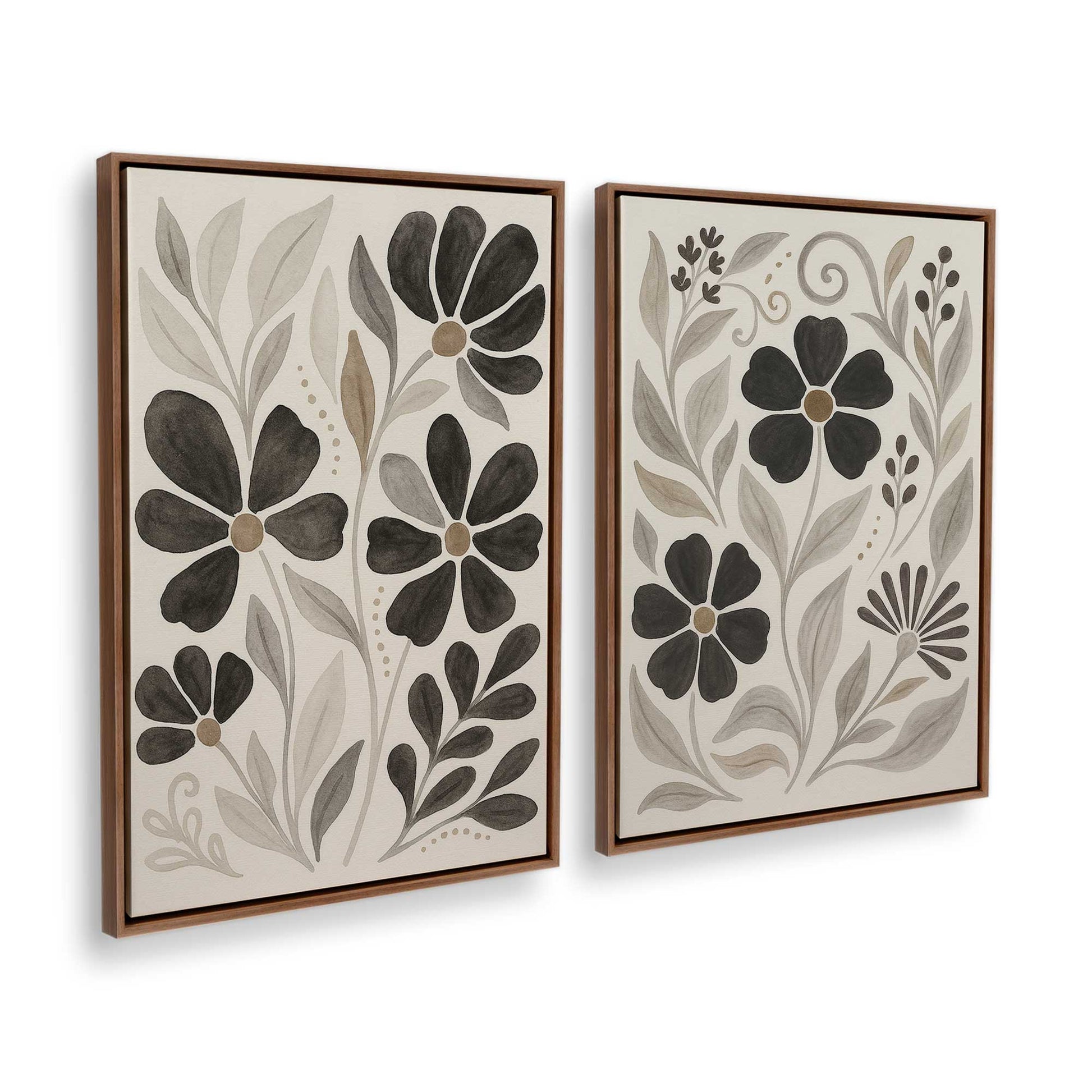 [Color:Walnut], Picture of art in a Walnut frame at an angle