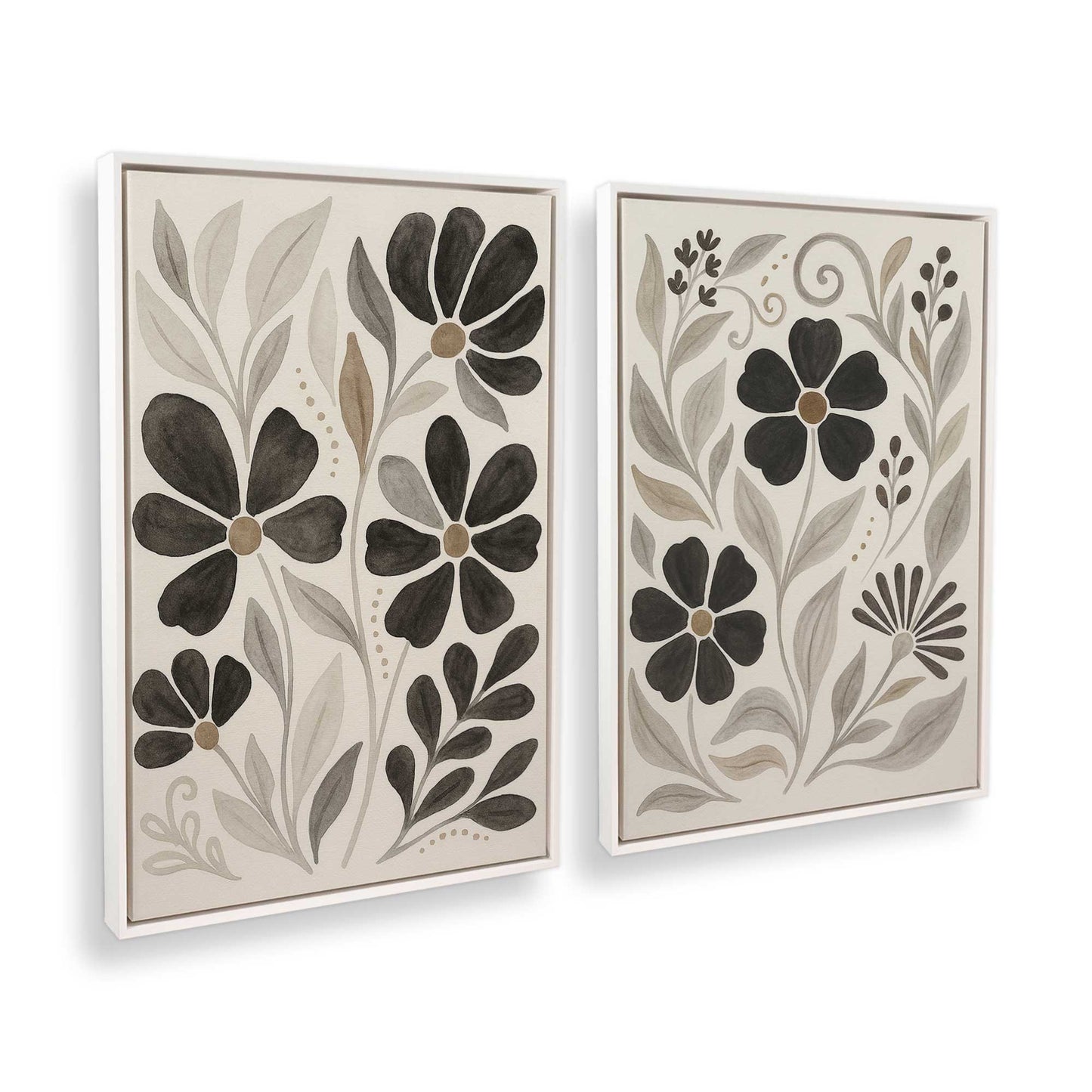 [Color:Opaque White], Picture of art in a White frame at an angle
