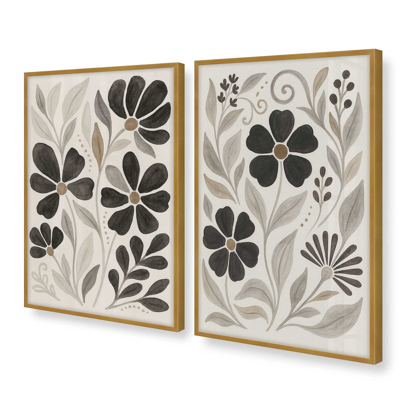 [Color:Polished Gold], Picture of art in a Polished Gold frame at an angle
