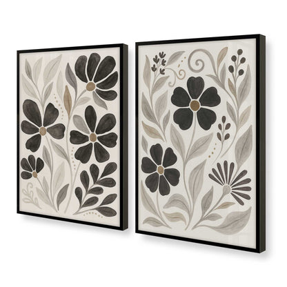 [Color:Satin Black], Picture of art in a Satin Black frame at an angle