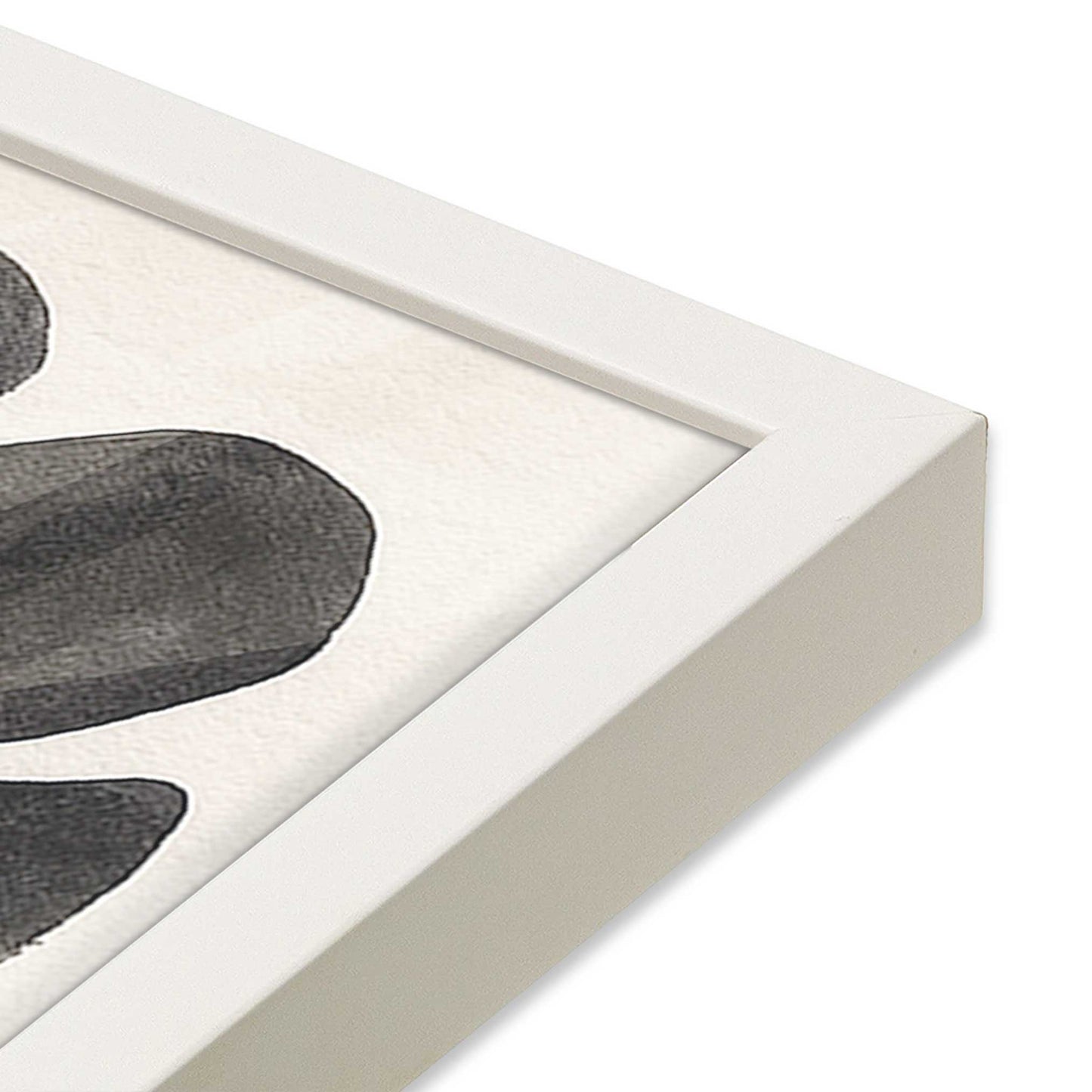[Color:Opaque White], Picture of art in a Opaque White frame of the corner