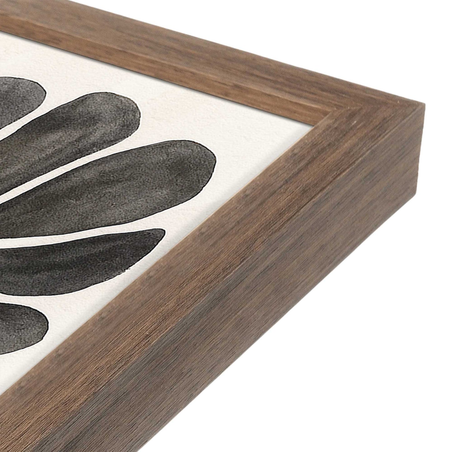 [Color:Walnut], Picture of art in a Walnut frame of the corner