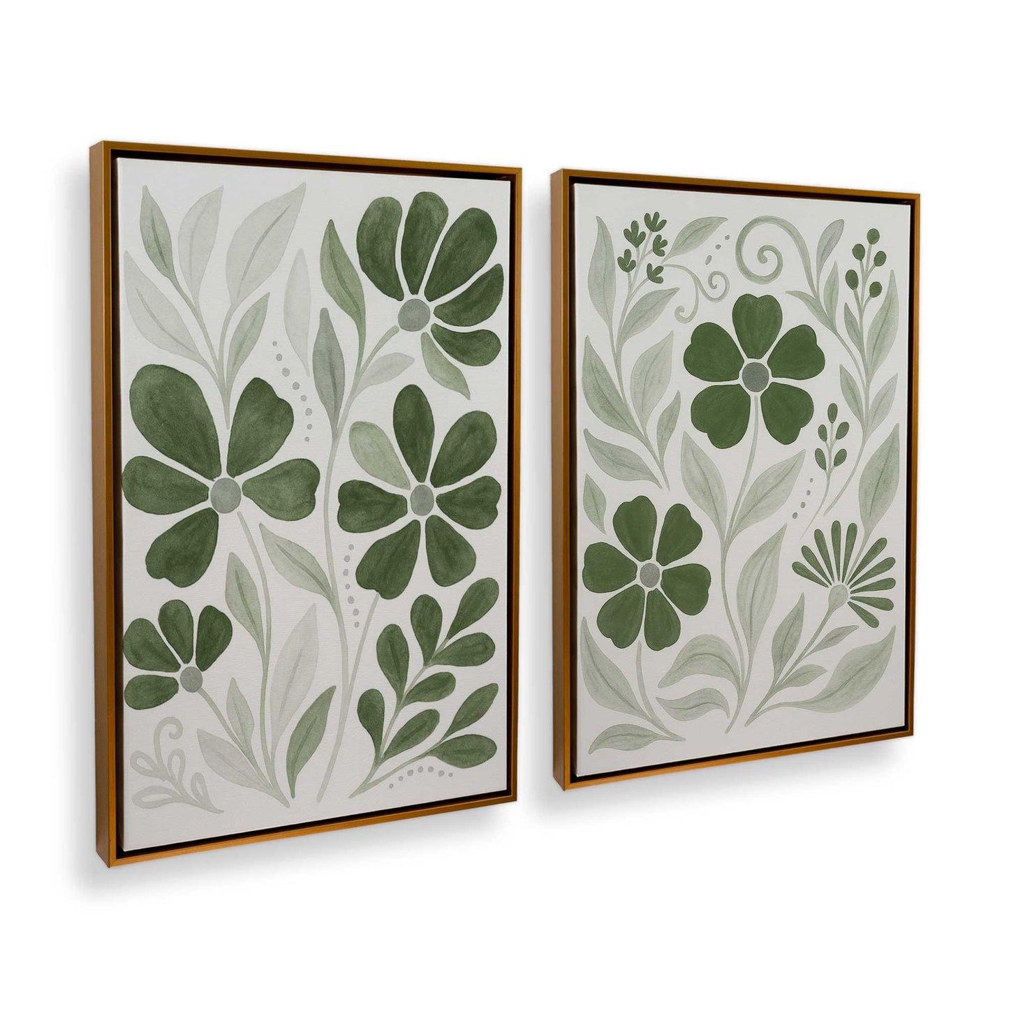 [Color:Polished Gold], Picture of art in a Polished Gold frame at an angle