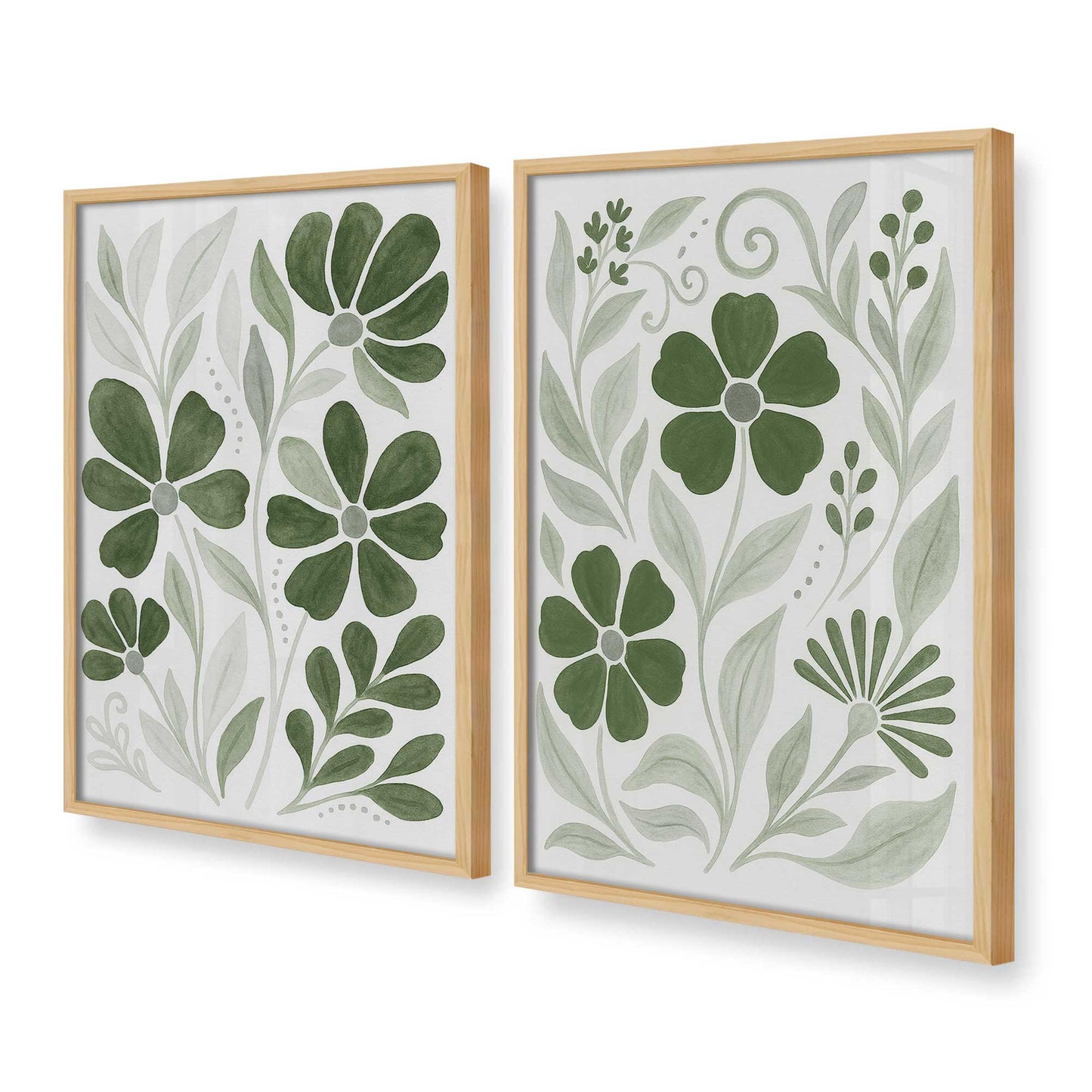 [Color:American Maple], Picture of art in a American Maple frame at an angle
