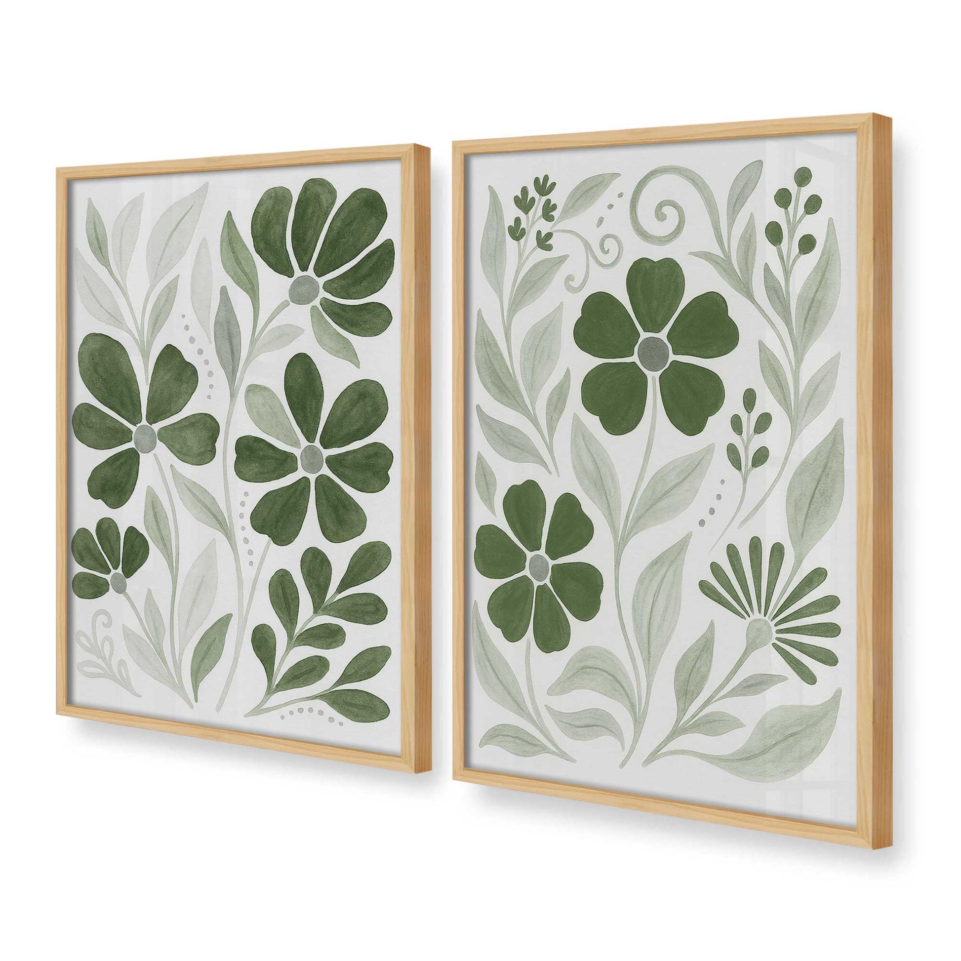 [Color:American Maple], Picture of art in a American Maple frame at an angle
