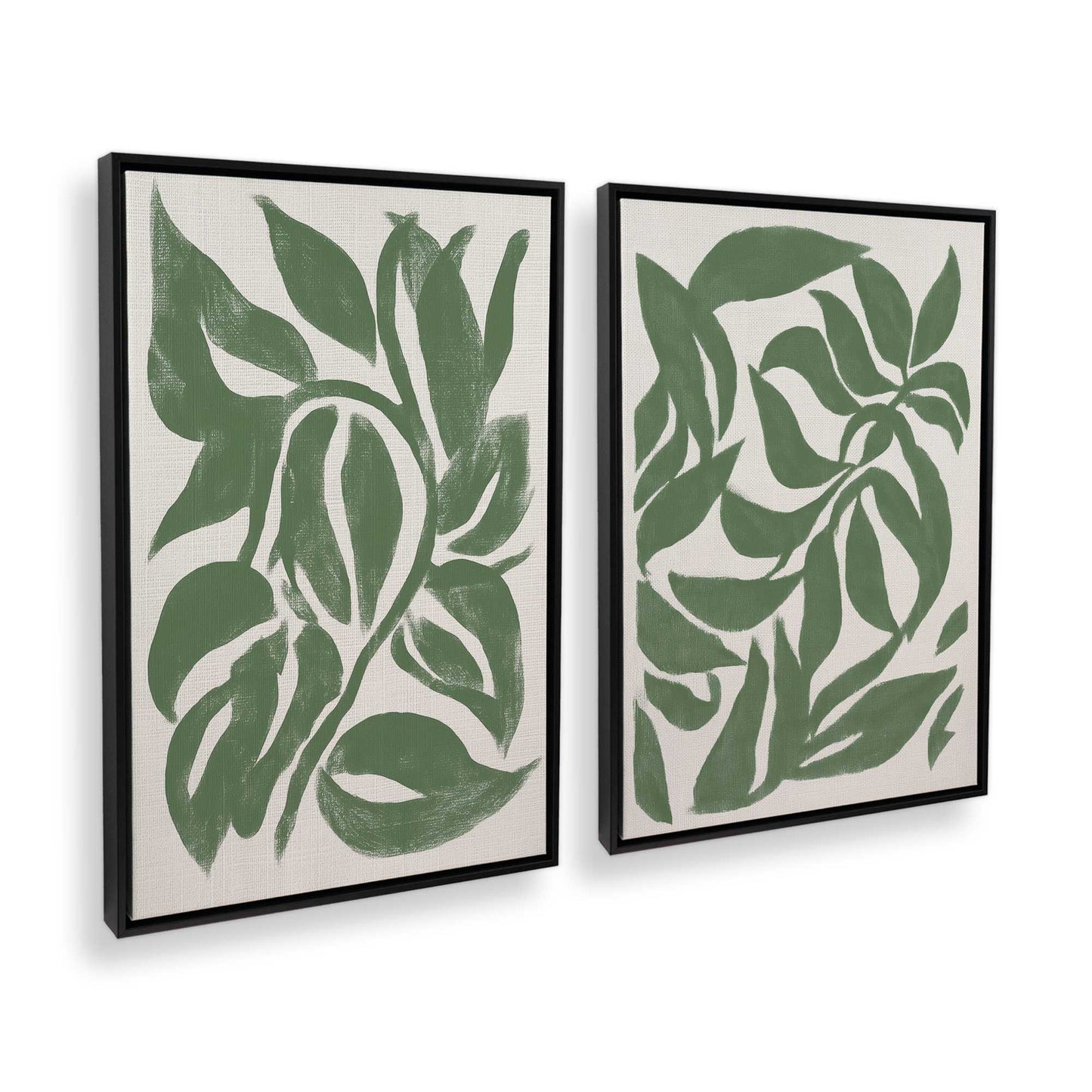 [Color:Satin Black], Picture of art in a Satin Black frame at an angle