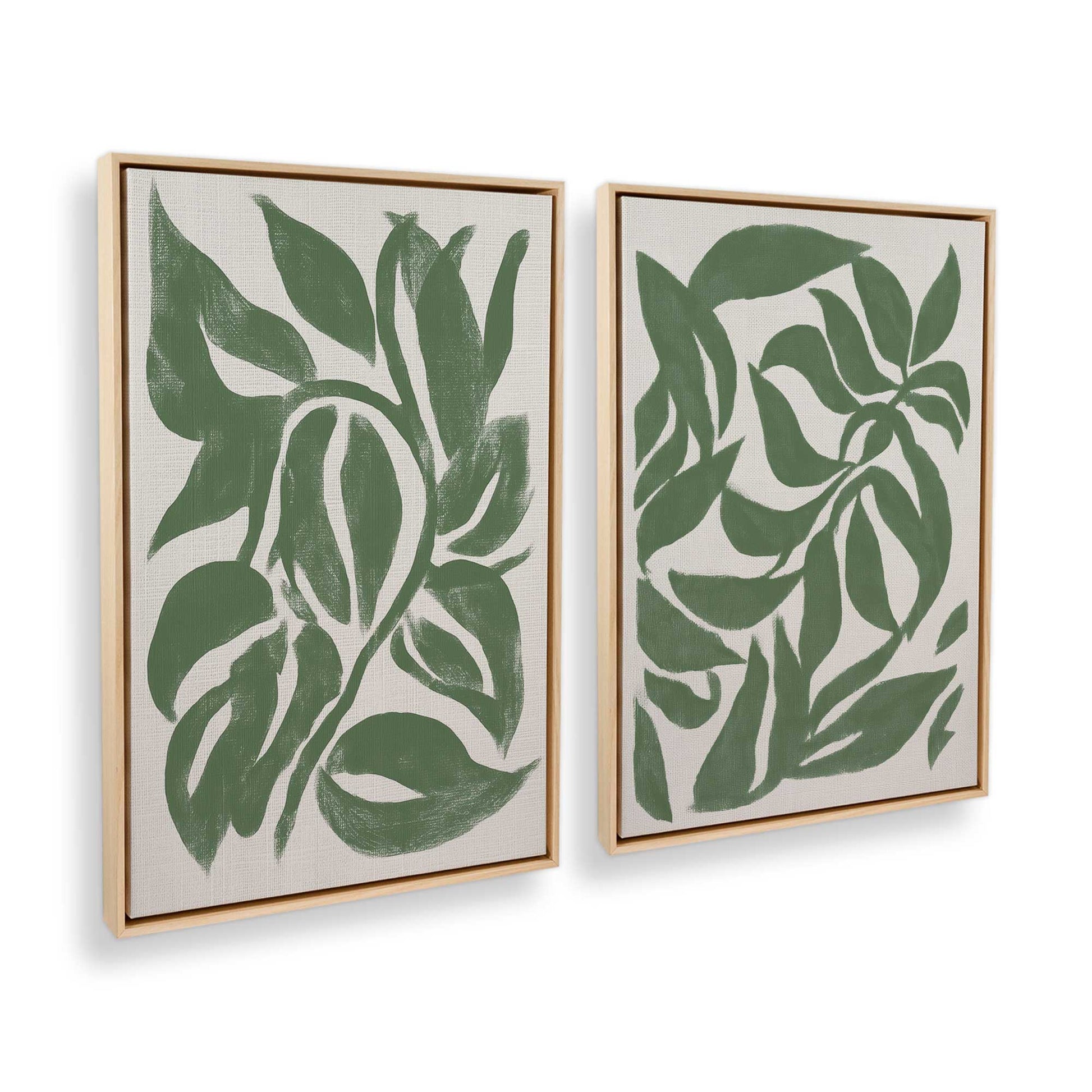 [Color:American Maple], Picture of art in a American Maple frame at an angle