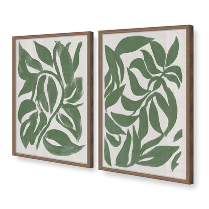 [Color:Walnut], Picture of art in a Walnut frame at an angle