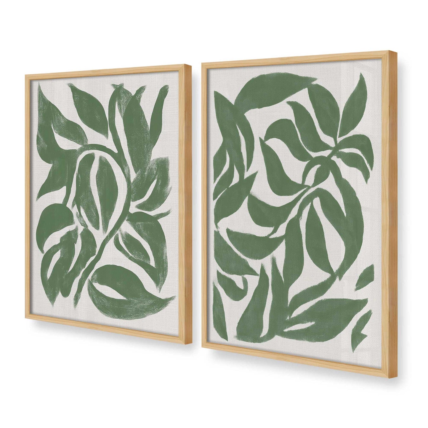 [Color:American Maple], Picture of art in a American Maple frame at an angle