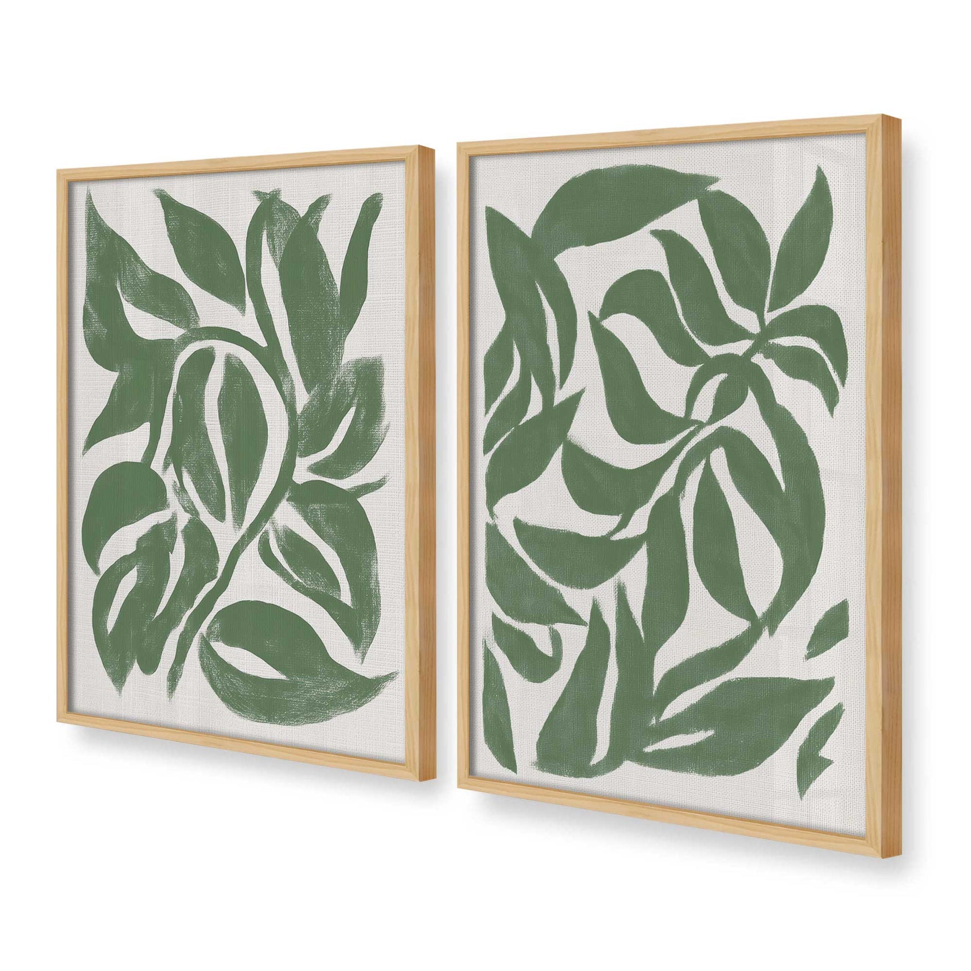 [Color:American Maple], Picture of art in a American Maple frame at an angle