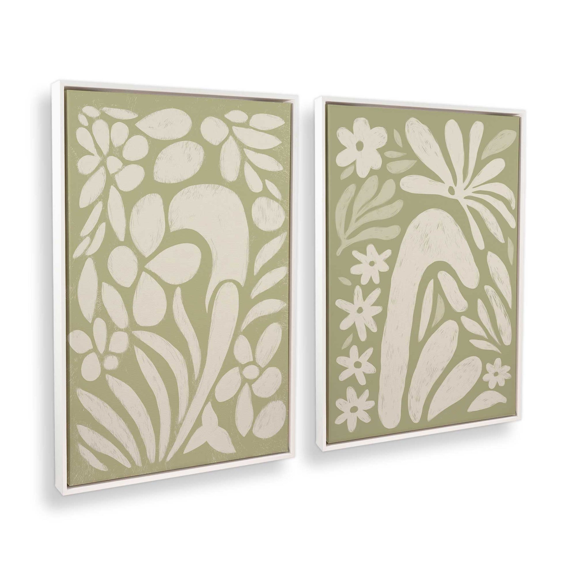 [Color:Opaque White], Picture of art in a White frame at an angle