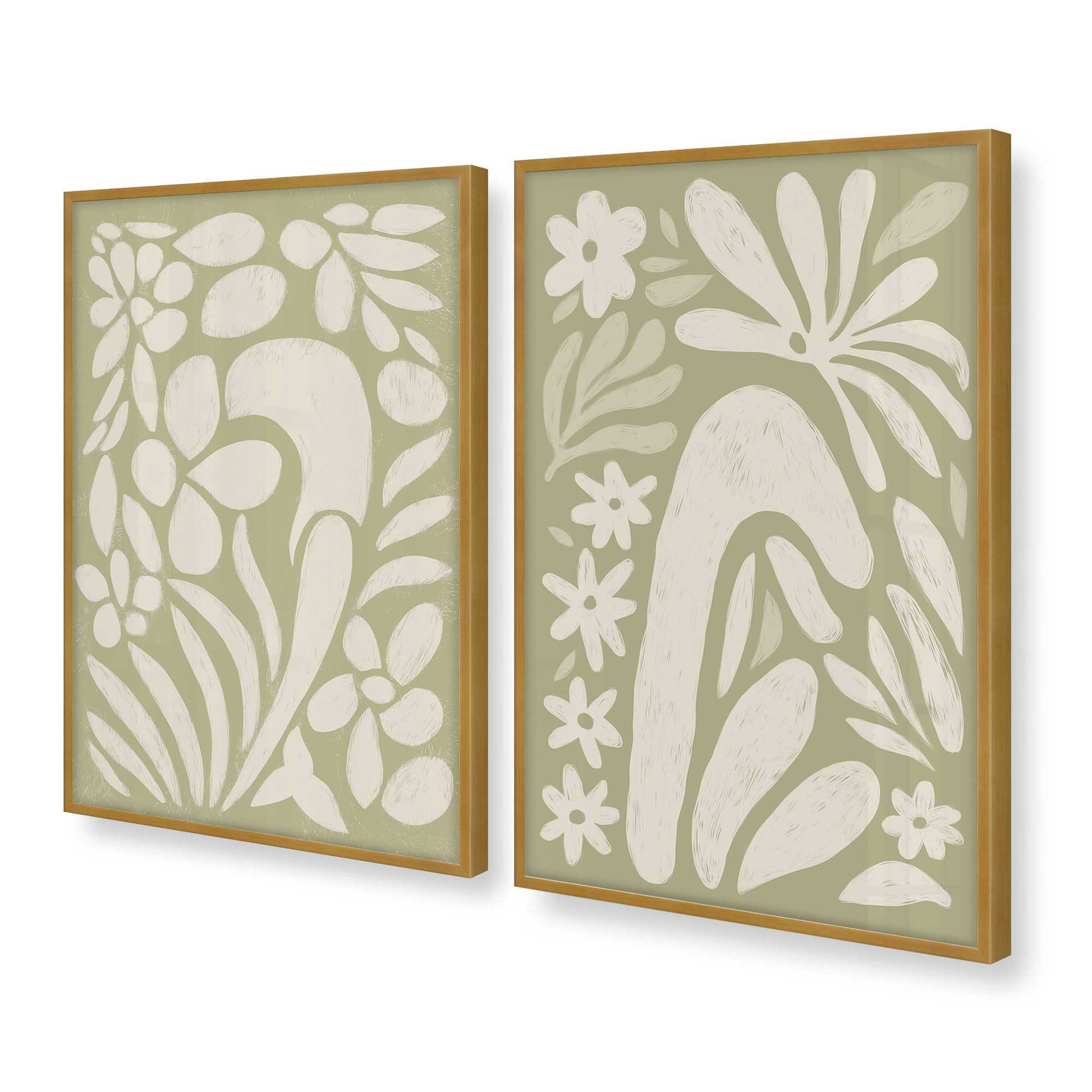 [Color:Polished Gold], Picture of art in a Polished Gold frame at an angle