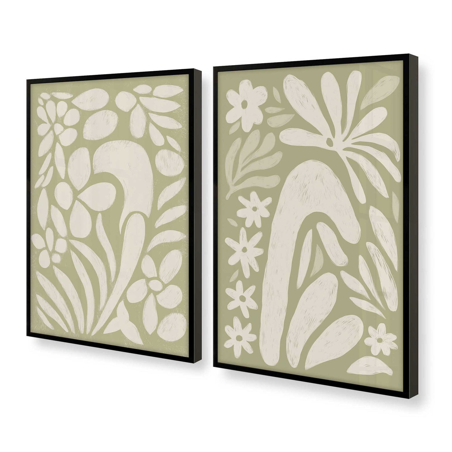 [Color:Satin Black], Picture of art in a Satin Black frame at an angle