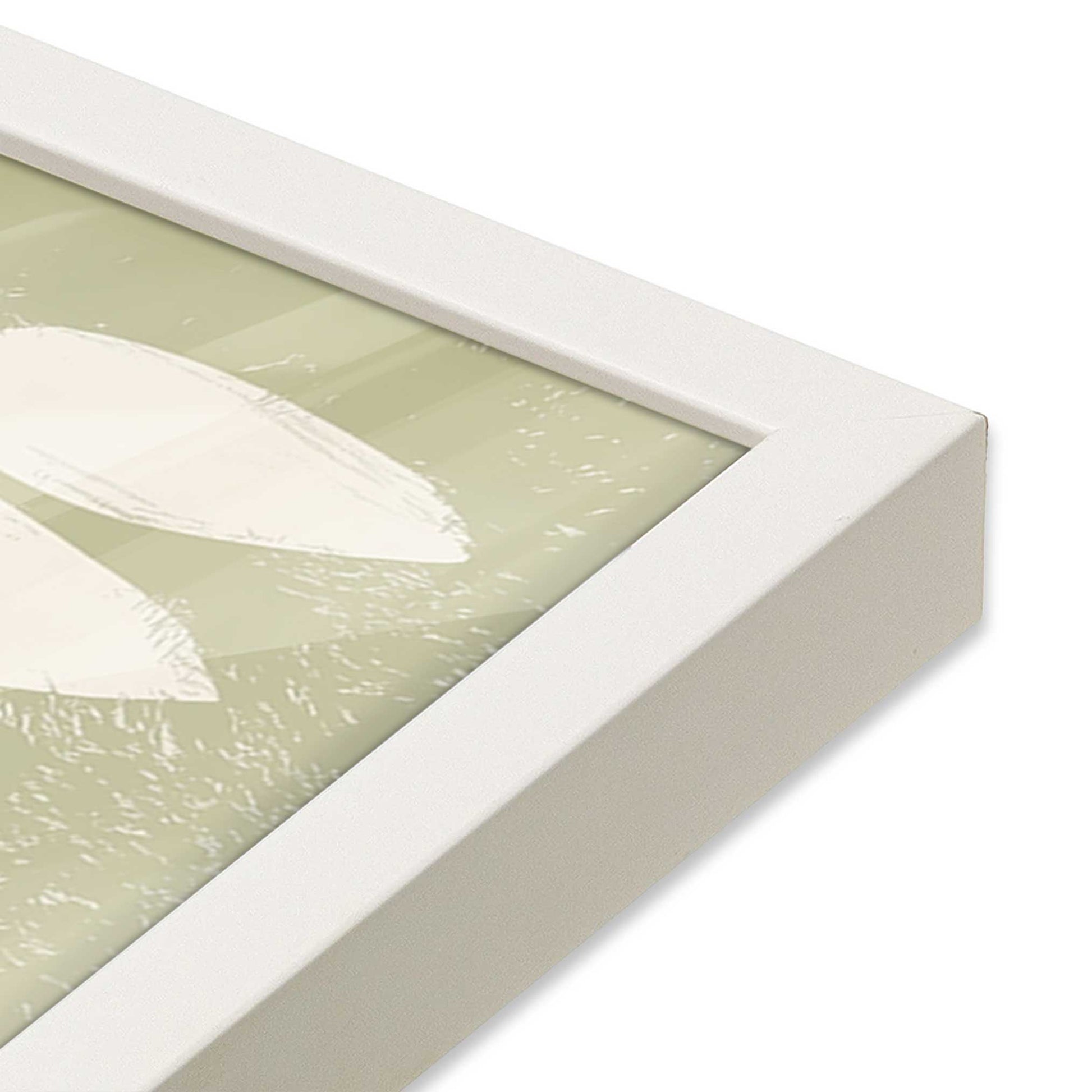[Color:Opaque White], Picture of art in a Opaque White frame of the corner