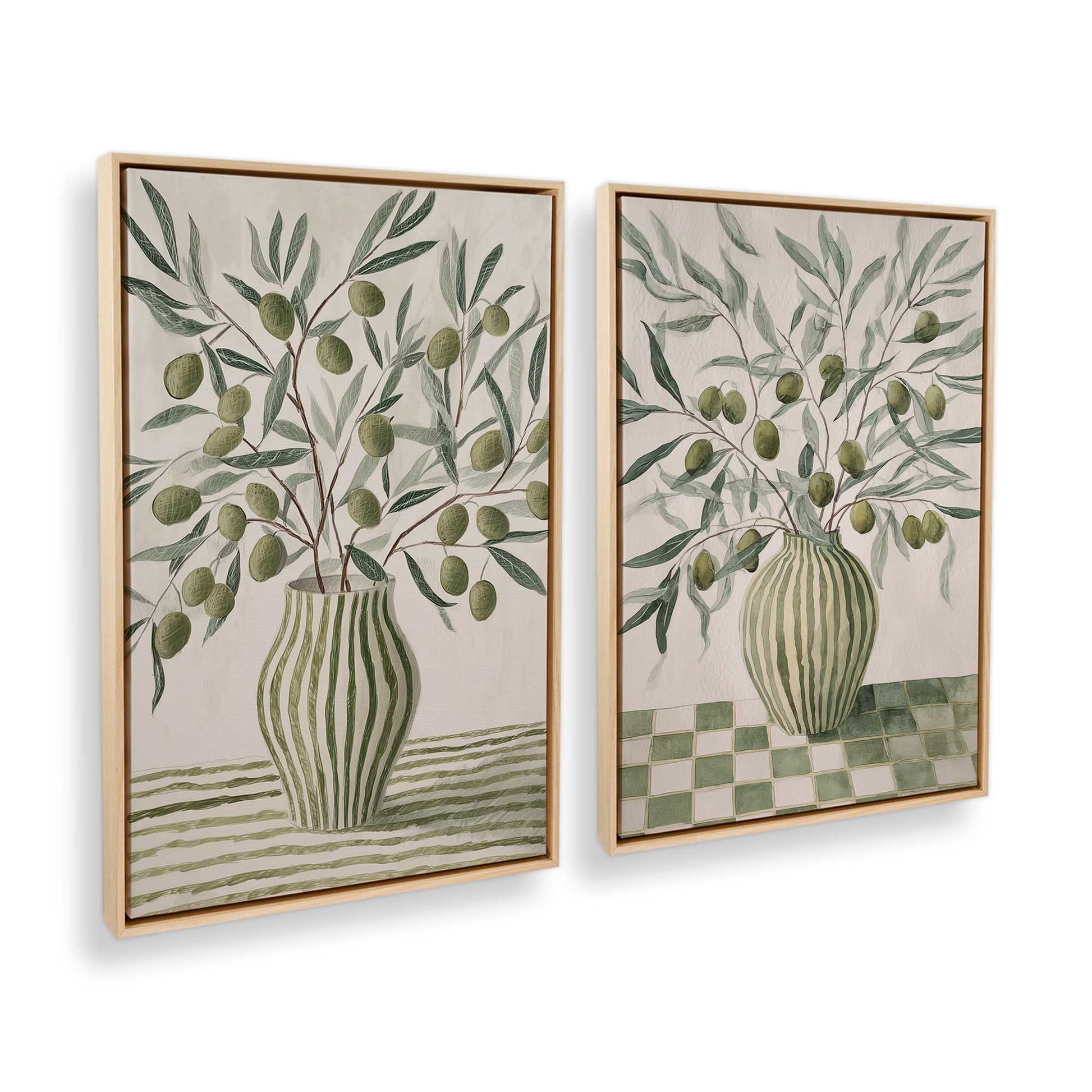 [Color:American Maple], Picture of art in a American Maple frame at an angle