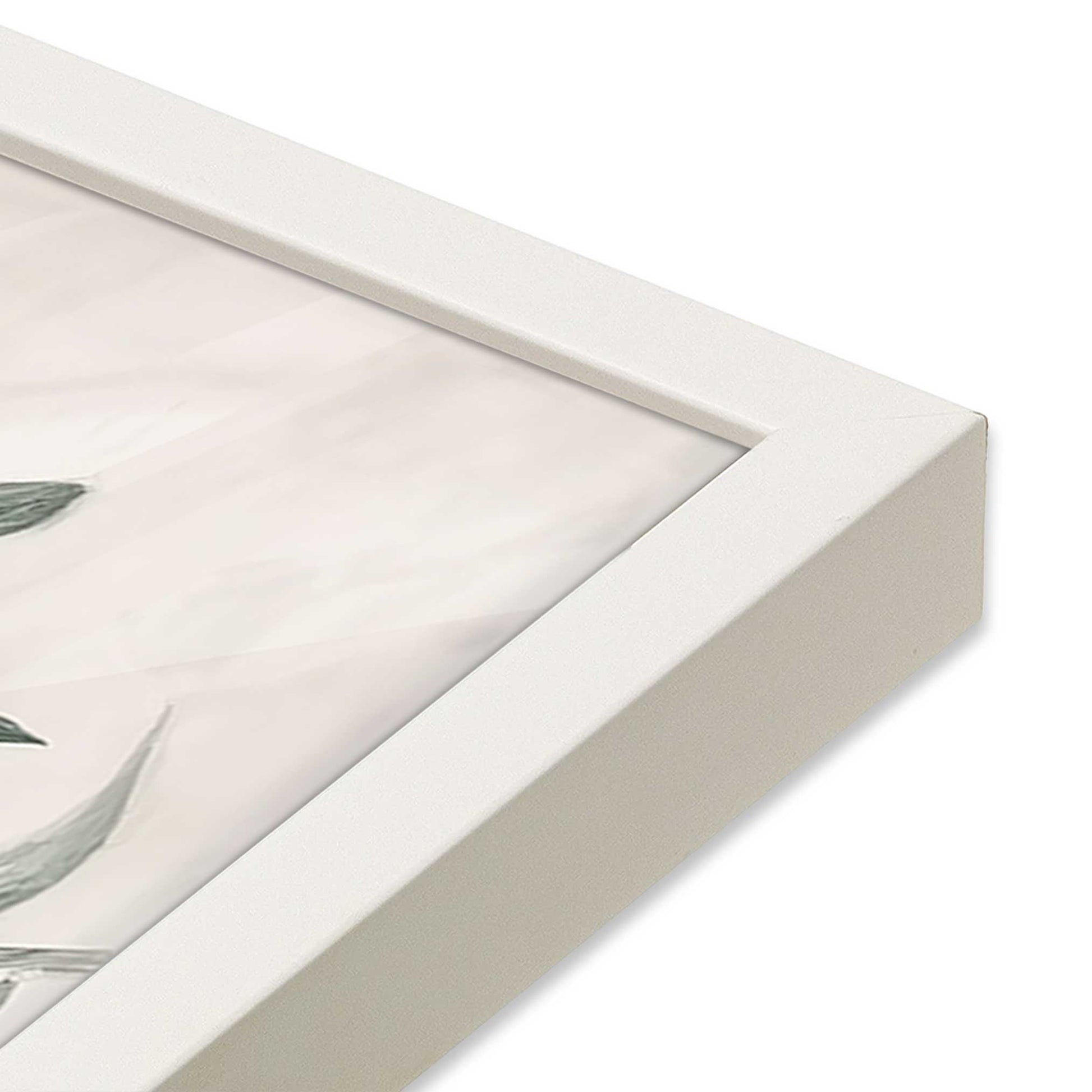 [Color:Opaque White], Picture of art in a Opaque White frame of the corner