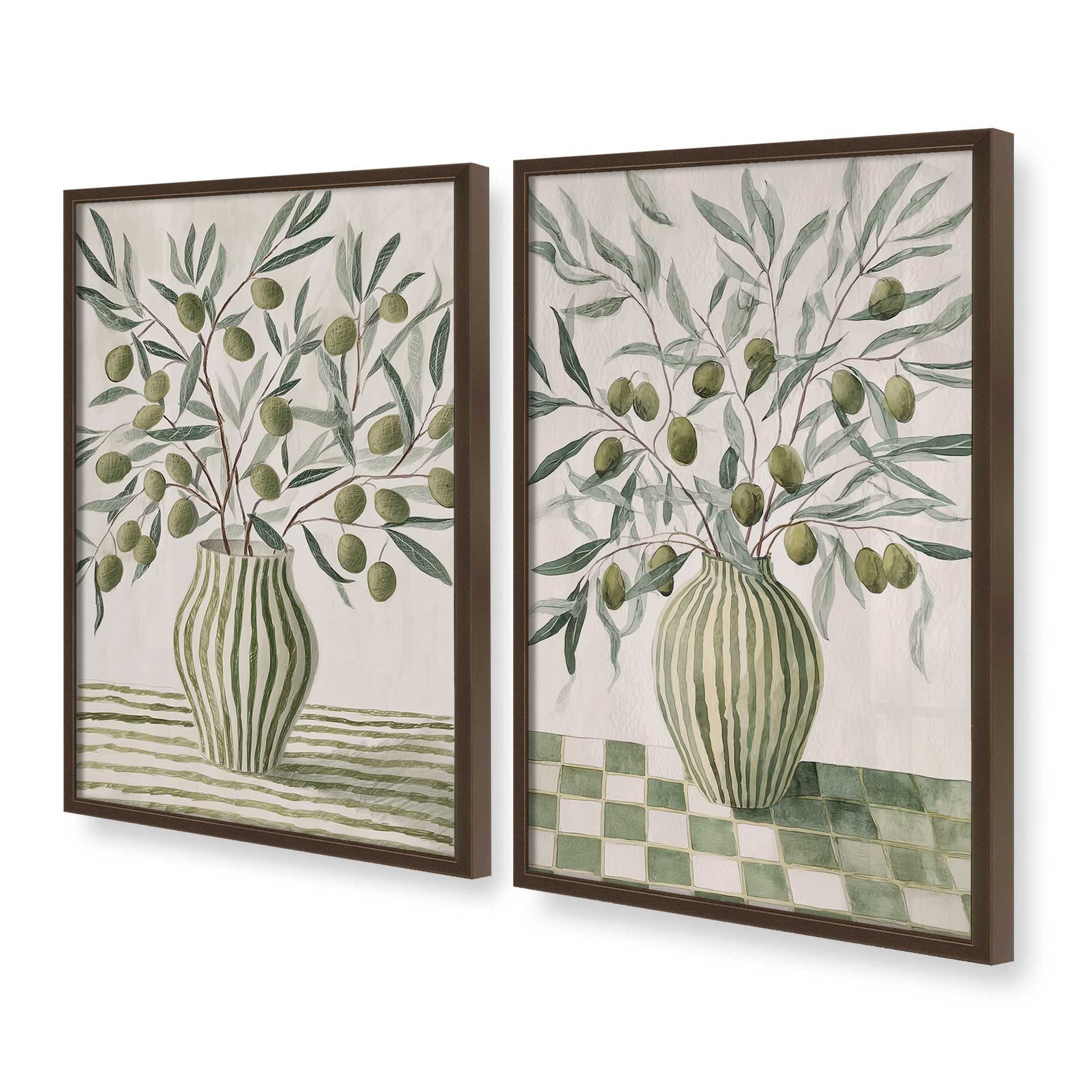 [Color:Belvinder Brown], Picture of art in a Belvinder Brown frame at an angle