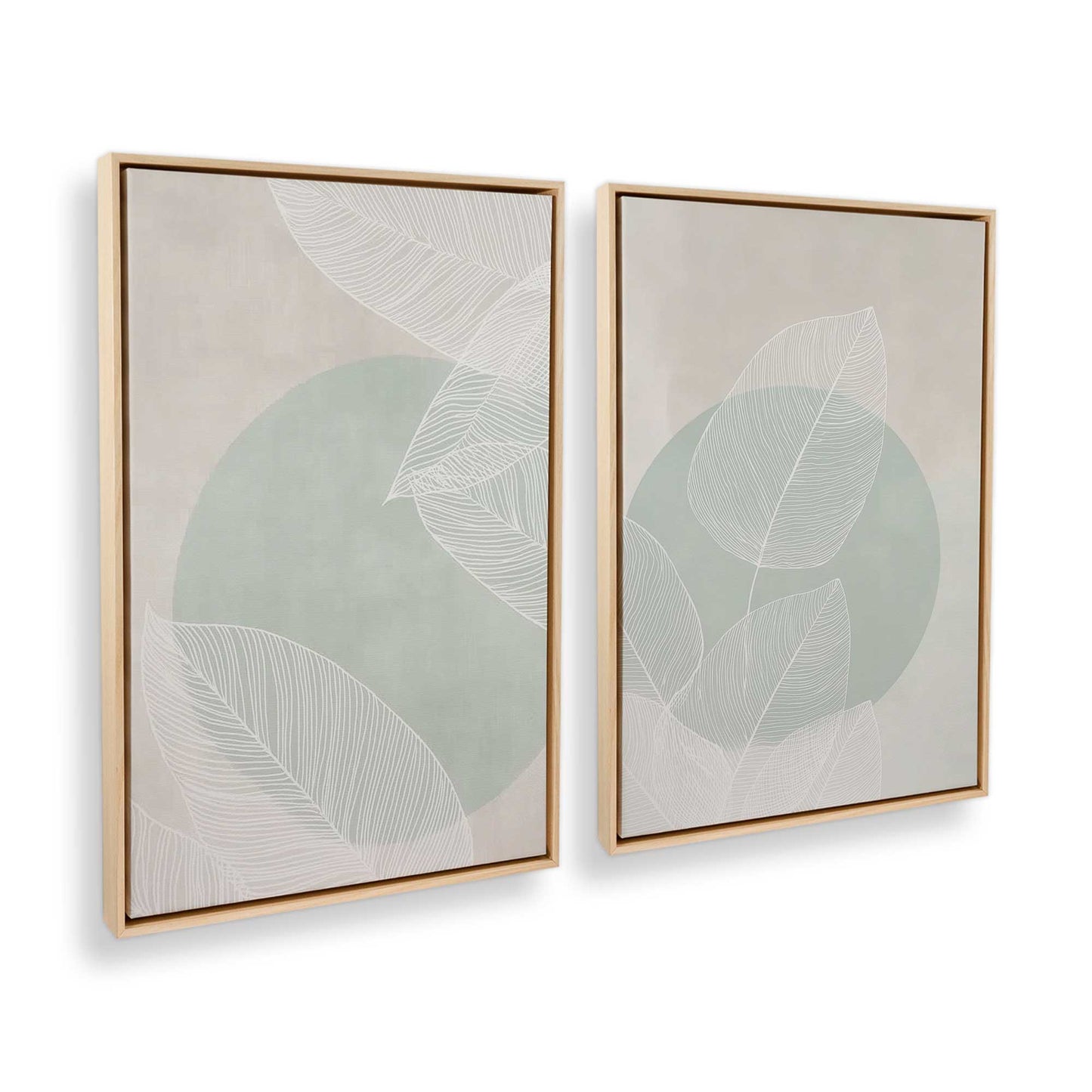 [Color:American Maple], Picture of art in a American Maple frame at an angle