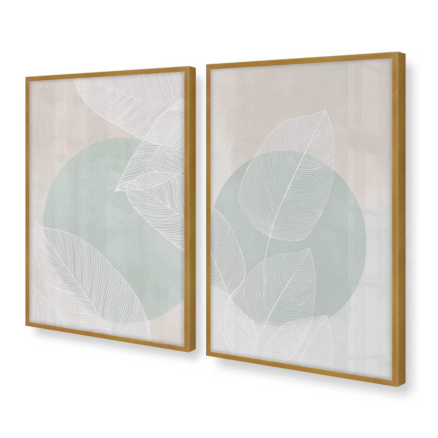 [Color:Polished Gold], Picture of art in a Polished Gold frame at an angle