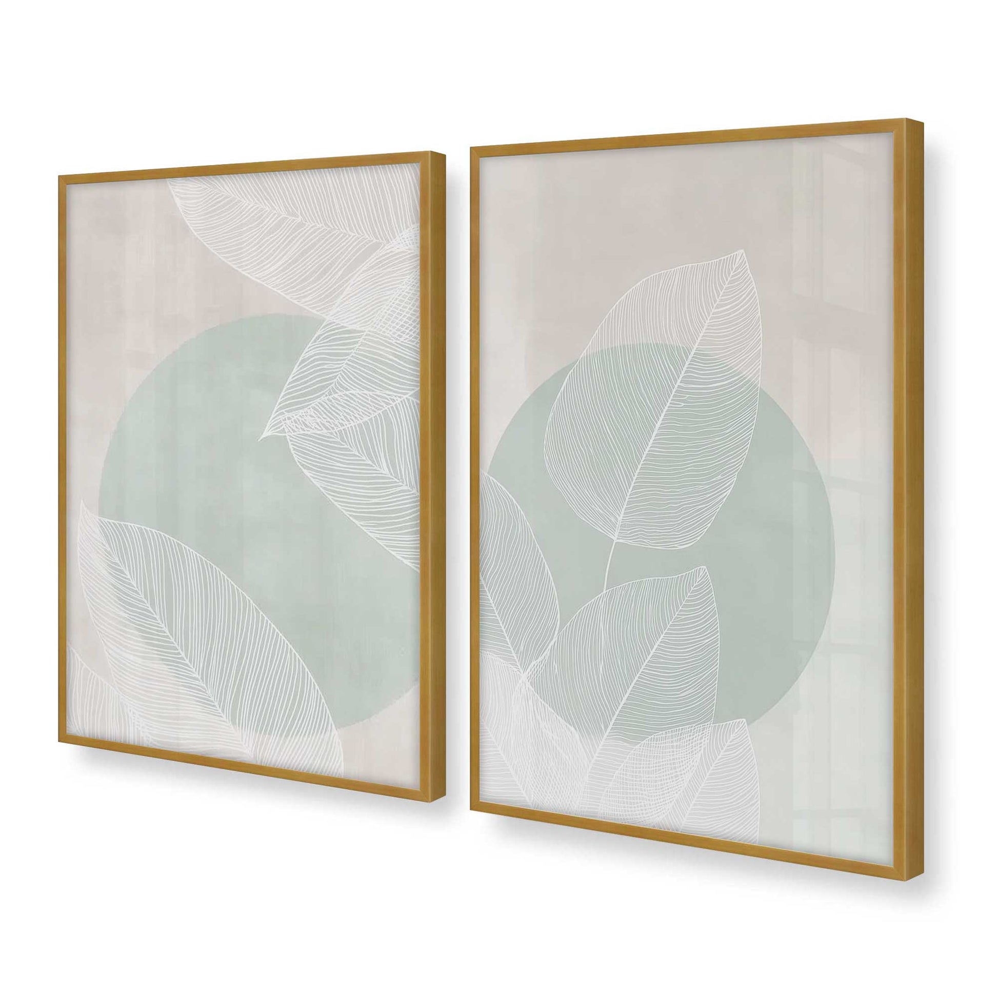 [Color:Polished Gold], Picture of art in a Polished Gold frame at an angle