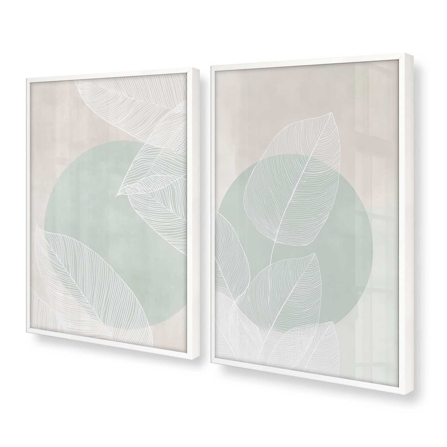 [Color:Opaque White], Picture of art in a Opaque White frame at an angle