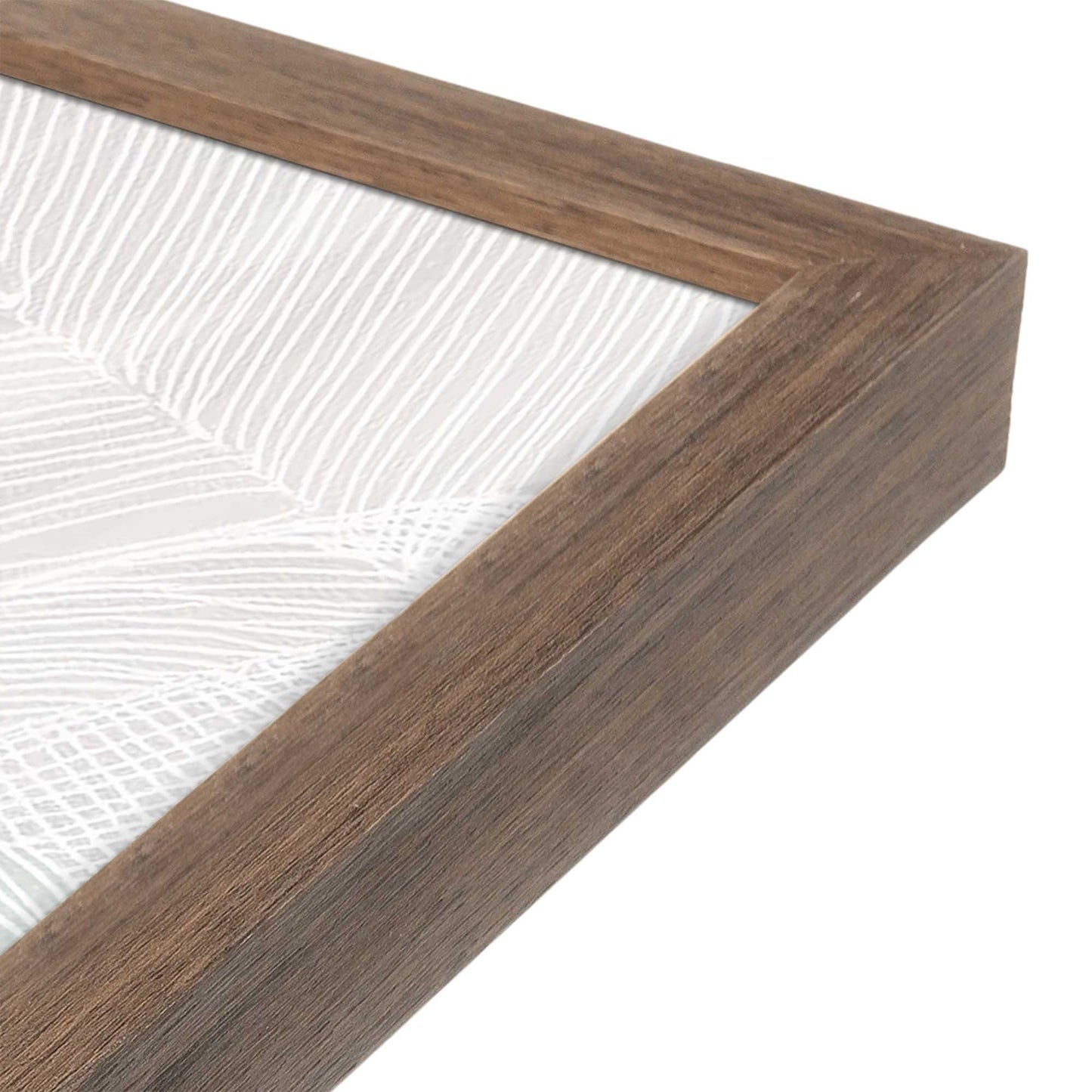 [Color:Walnut], Picture of art in a Walnut frame of the corner